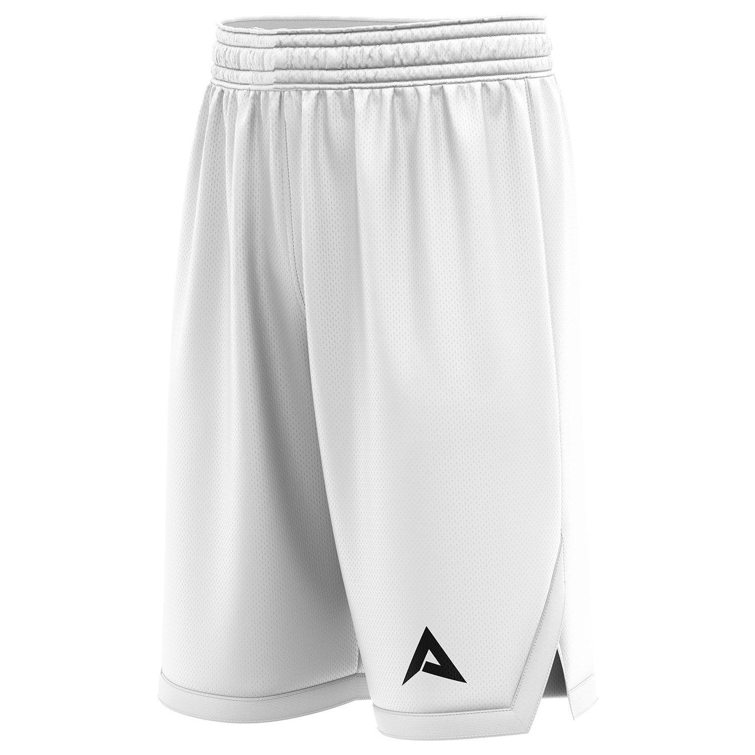Conquer Vent Max Anarchy Shorts - Breathable Workout Shorts for Men, White/Black (New Logo) | Gym, Running, Basketball & Casual Wear