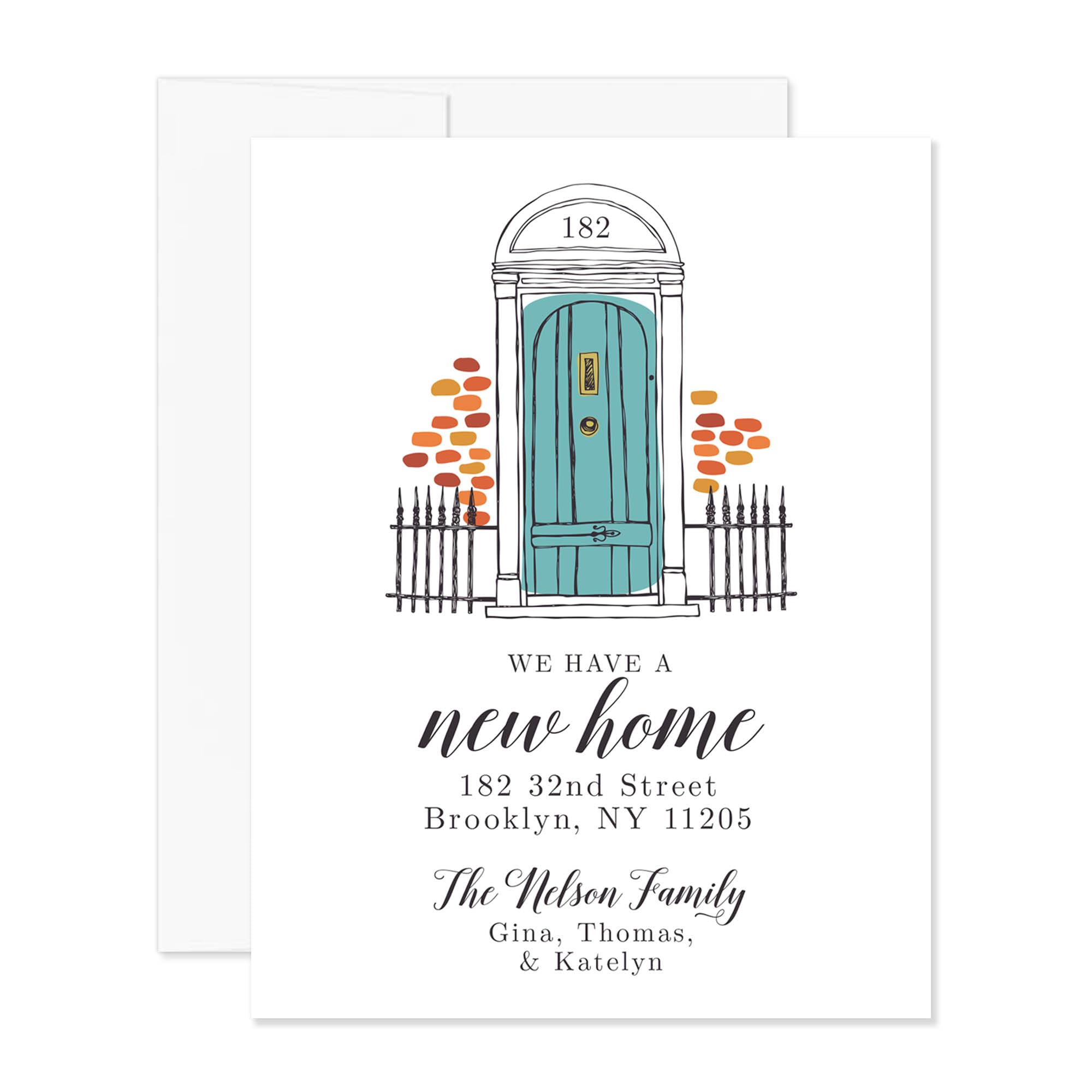 Custom Moving Announcement Cards - Personalized New Address Cards with Door Number, 4.25x5.5 Flat Moving Notices with Envelopes | Perfect for Housewarming, Relocation & Change of Address Announcements