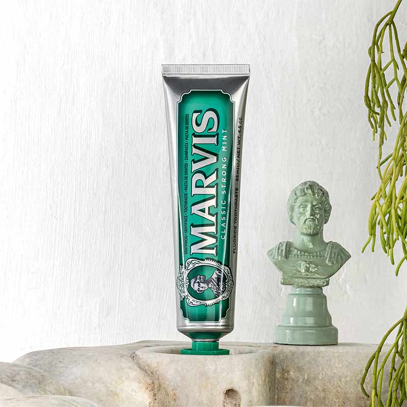 Marvis Classic Strong Mint Toothpaste - Refreshing Mint Flavor for Fresh Breath & Oral Hygiene | Perfect for Travel, Home & Office Use