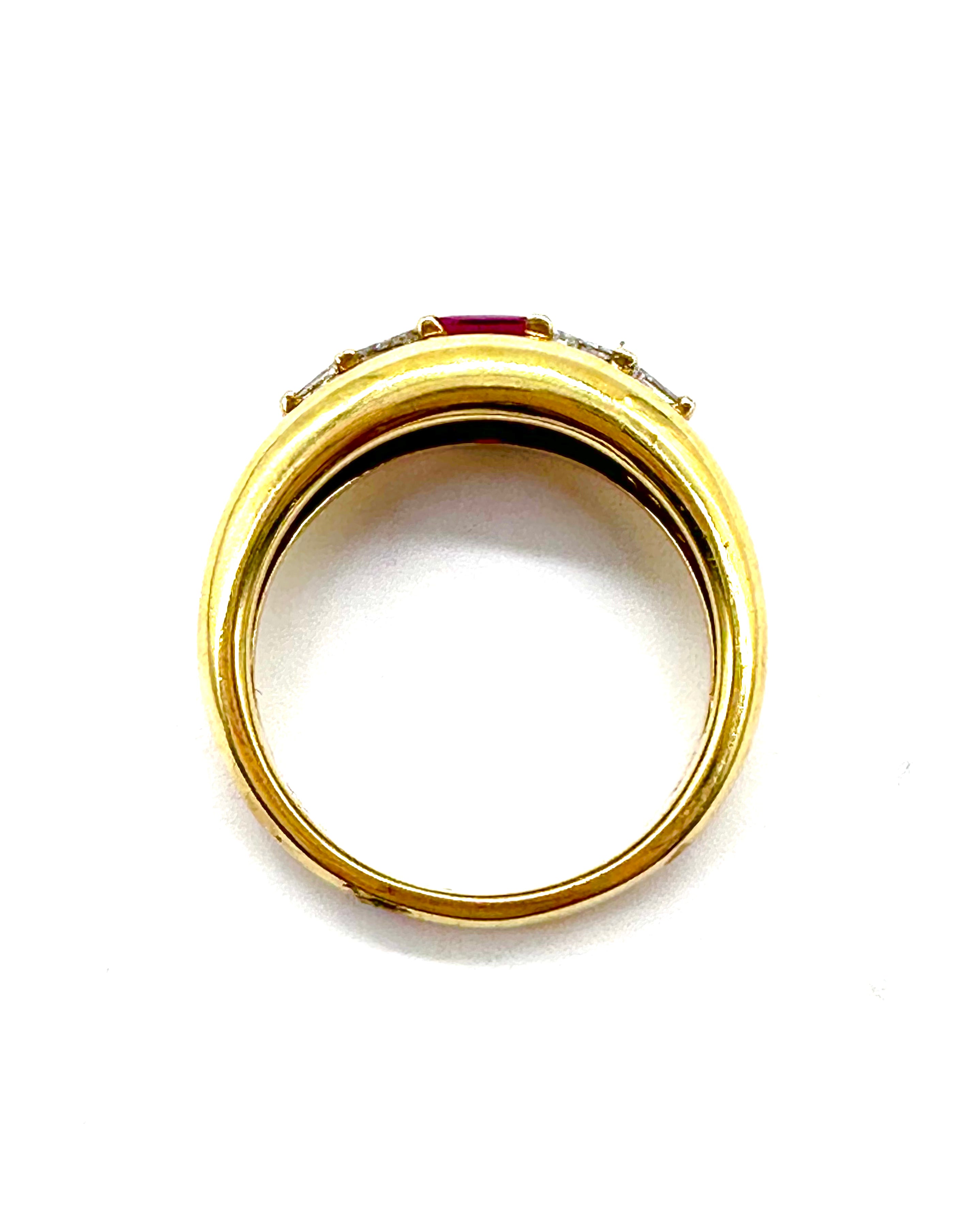 Exquisite Diamond and Ruby Ring for Women - Elegant 14K Gold Wedding, Engagement & Anniversary Jewelry Gift - Perfect for Special Occasions & Romantic Moments