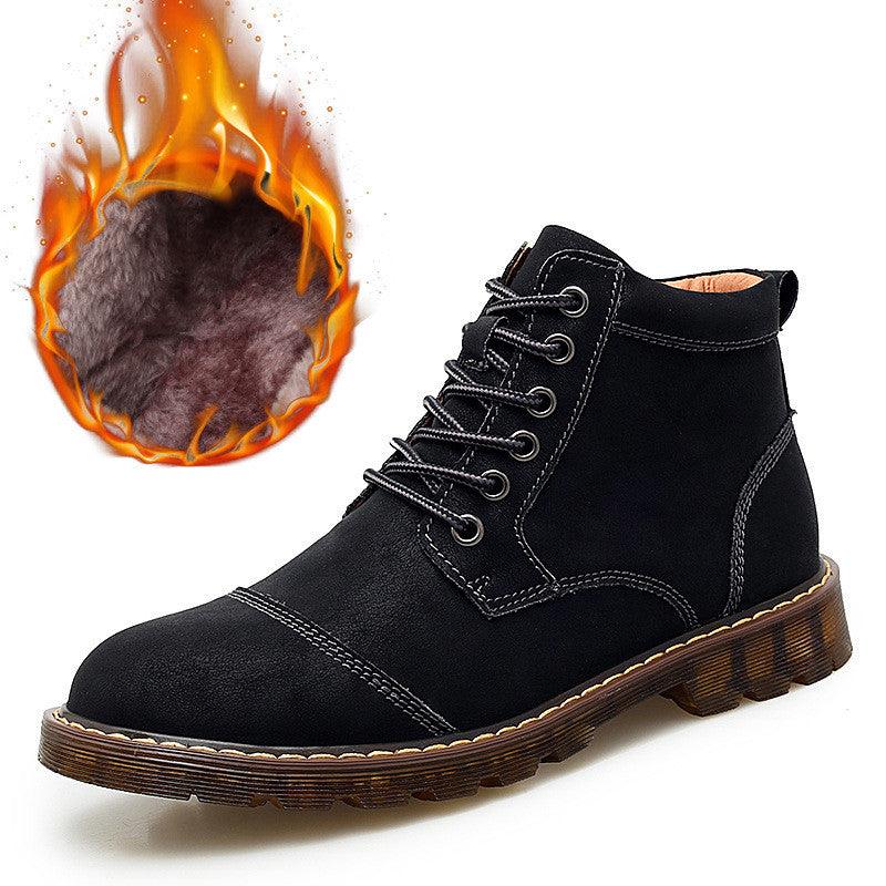Lovevop British Style Martin Boots for Women - Vintage Ankle Boots with Chunky Heel - Perfect for Fall, Winter & Casual Outfits