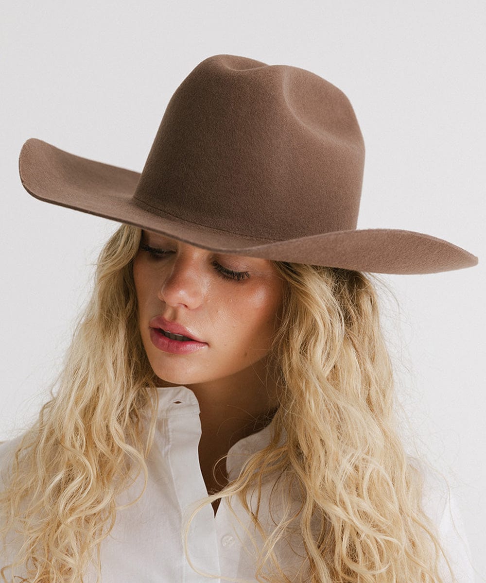 Teddy Cattleman Cowboy Hat for Men & Women - Western Style Felt Cowboy Hat with Adjustable Chin Strap - Perfect for Rodeo, Country Music Festivals & Outdoor Adventures