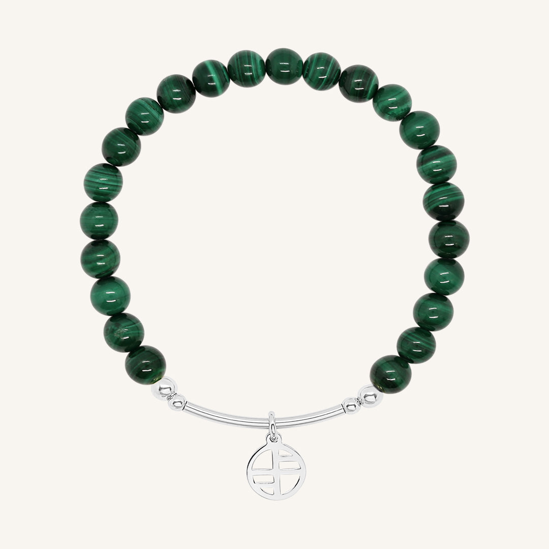 Malachite Charm Bracelet - Stone of Transformation & Protection | Healing Crystal Jewelry for Women | Perfect for Meditation, Energy Work & Spiritual Gifts