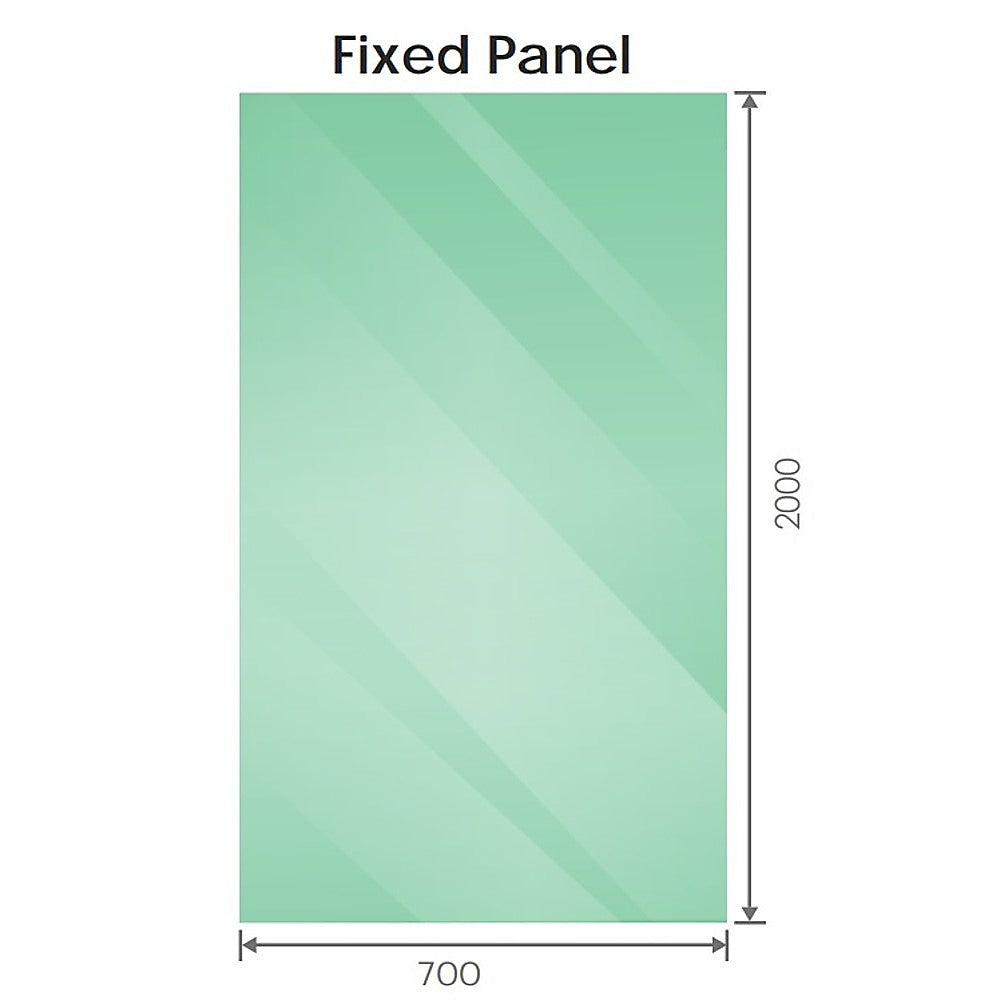 120x70cm Frameless Corner Shower Screen with White Channel & Stainless Steel Hinges, Square Knob Handle - Perfect for Modern Bathroom Renovation and Space-Saving Design