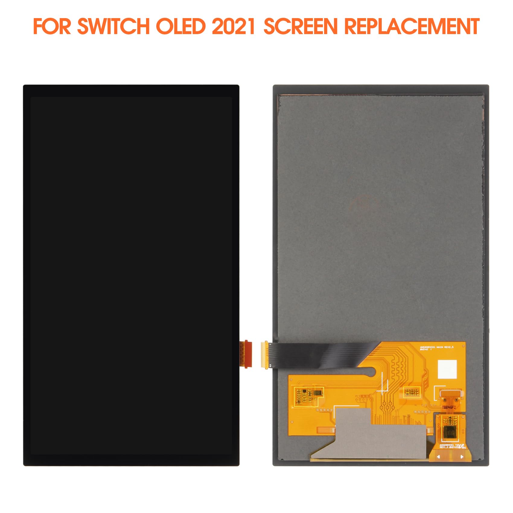 Original OLED Screen Replacement for Nintendo Switch OLED 2021 Model - High-Quality LCD Display Repair Part (Black) - Perfect for DIY Console Repair & Screen Upgrades