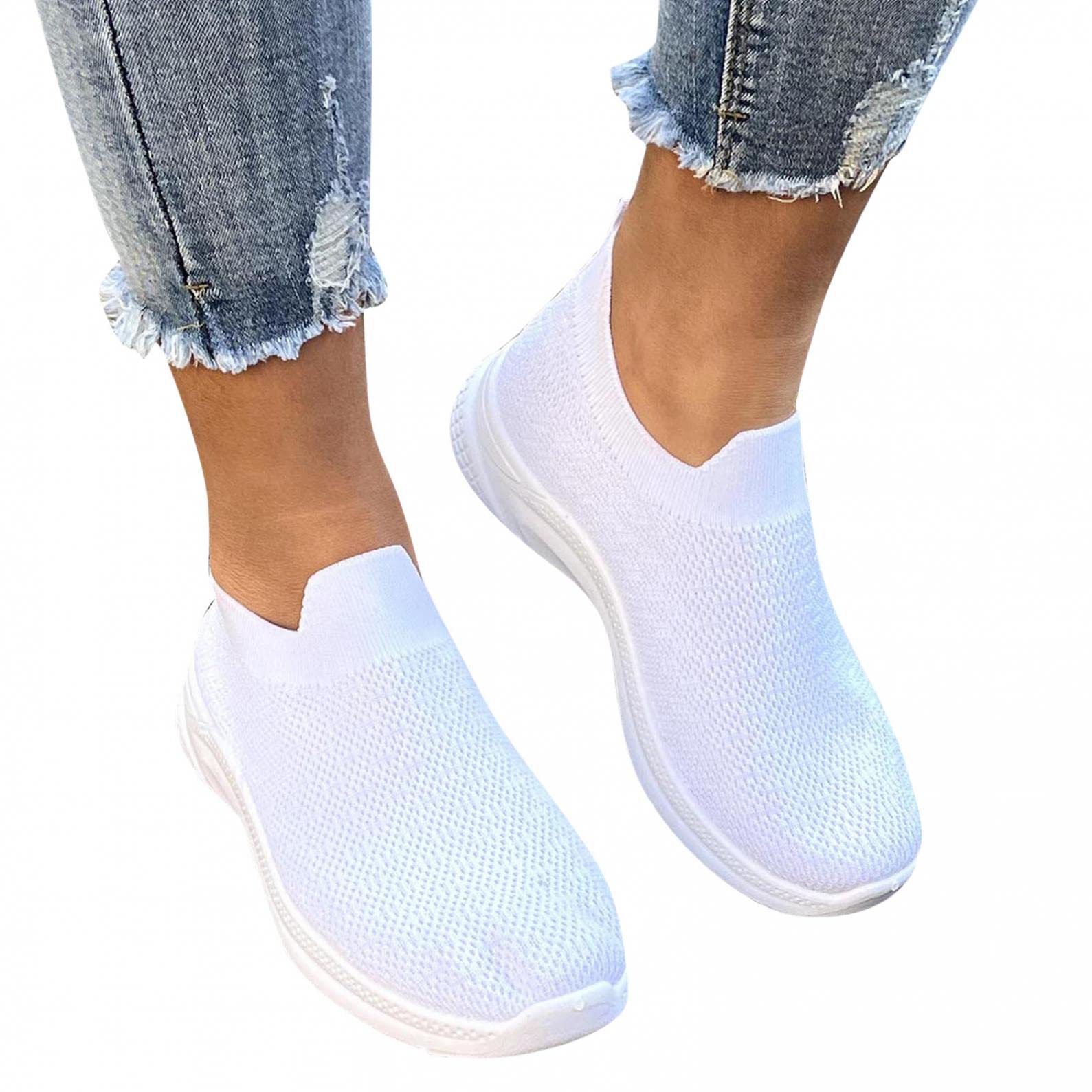 Xudanell Women's Breathable Mesh Slip-On Sneakers - Lightweight Running & Walking Shoes with Rubber Sole for Women | Perfect for Gym, Workout, Jogging & Casual Wear
