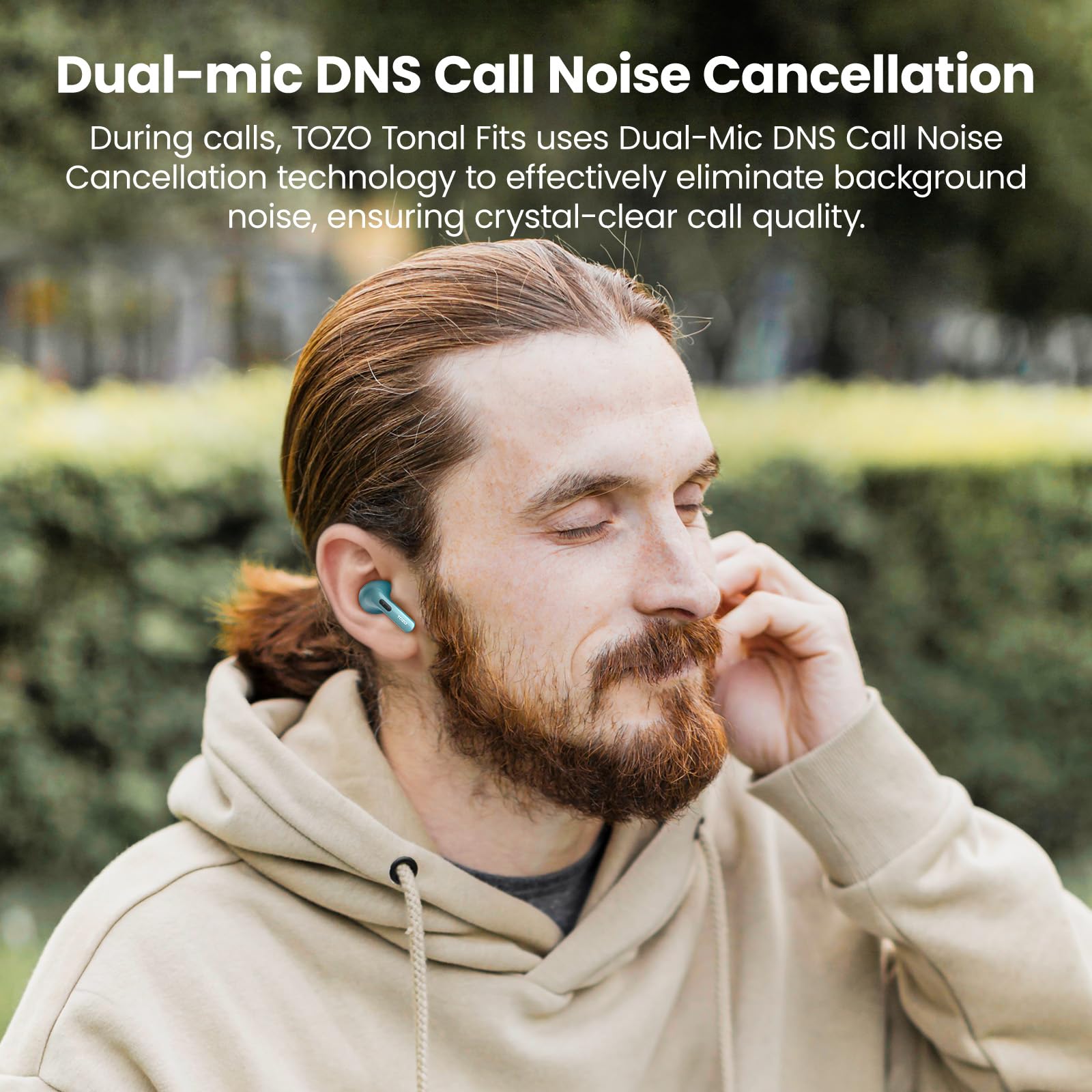 TOZO T21 Wireless Earbuds Bluetooth 5.3 with USB-C Charging, Noise Cancelling in Ear Headphones for Running, Workout, Gym, Travel & Commuting