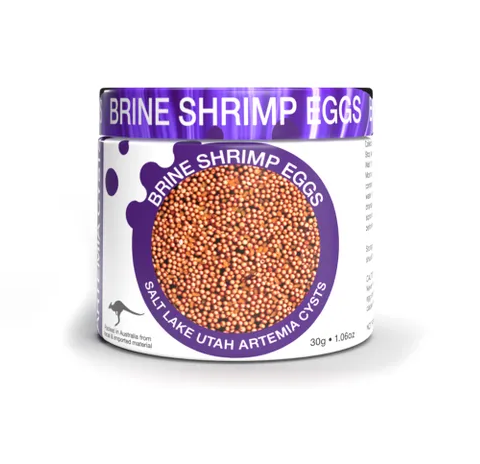 Premium Aqua Natural Brine Shrimp Eggs (Artemia) 30g - High Hatch Rate Live Fish Food for Saltwater & Freshwater Aquariums, Ideal for Betta Fish, Goldfish & Tropical Fish Feeding