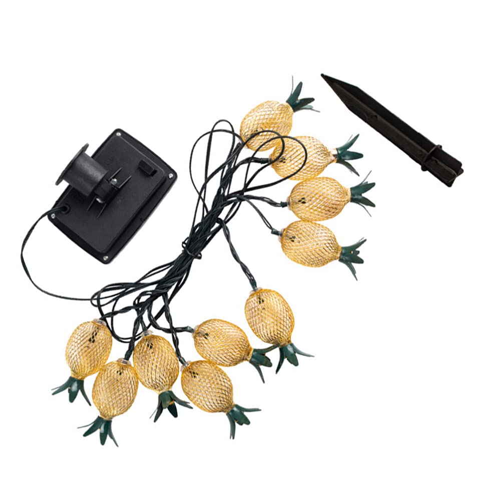NUOBESTY Pineapple LED String Lights - 10ft Fruit Fairy Lights for Party, Birthday, Wedding, Home & Bedroom Decor - Warm White Battery Operated LED Lamps for Indoor/Outdoor Decoration