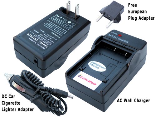 Original Wall & Car Battery Charger Replacement Kit for Sanyo VPC-E1075 Camera - Perfect for Travel, Outdoor Photography & Emergency Power Backup