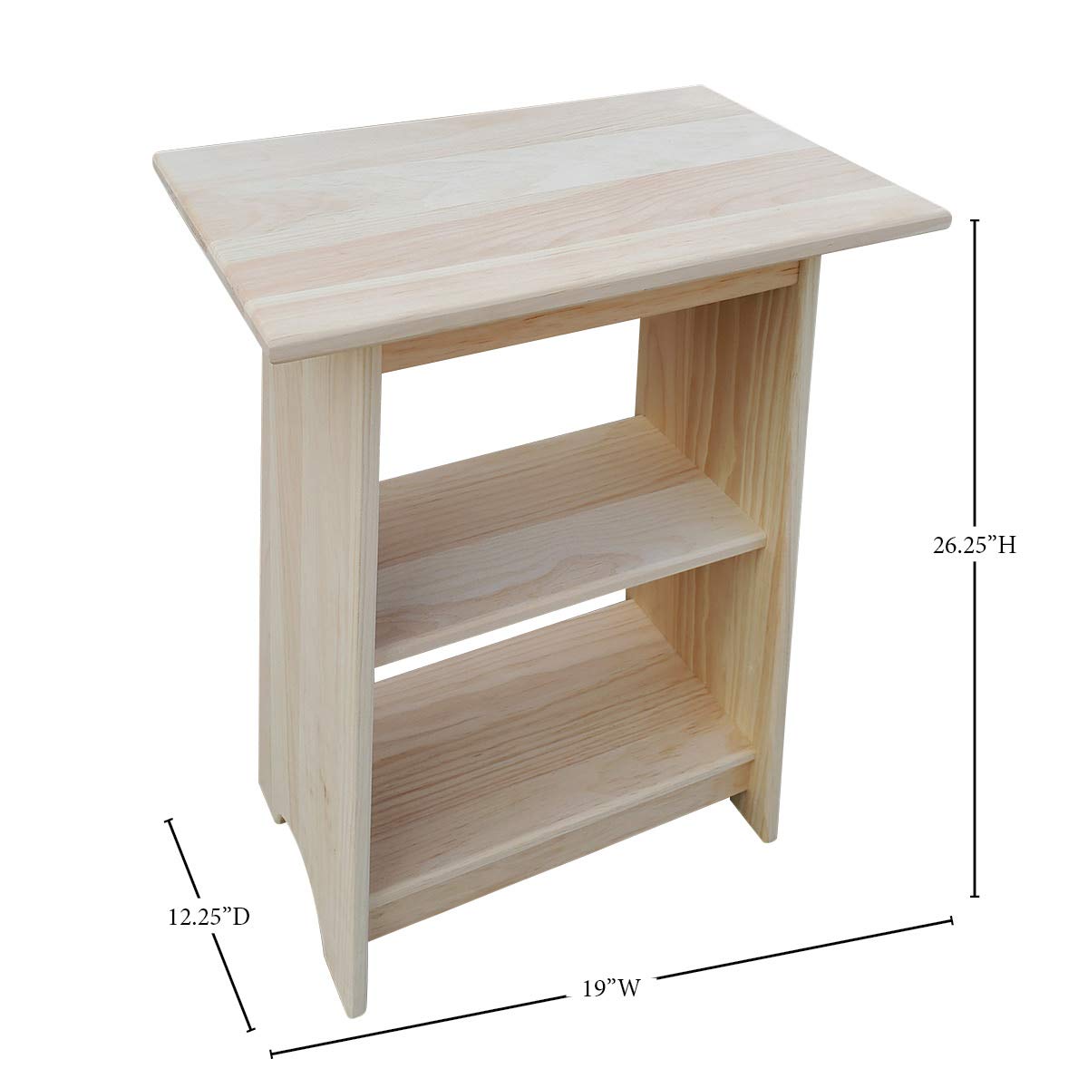 Slim Black End Table with Extra Shelves - Modern Narrow Accent Table for Bedroom, Living Room & Apartment Decor | Durable Lamp Stand & Bedside Nightstand | Perfect for Small Spaces, Reading Nook & Cozy Home Setup