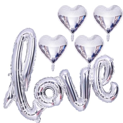 5 Silver Love Heart