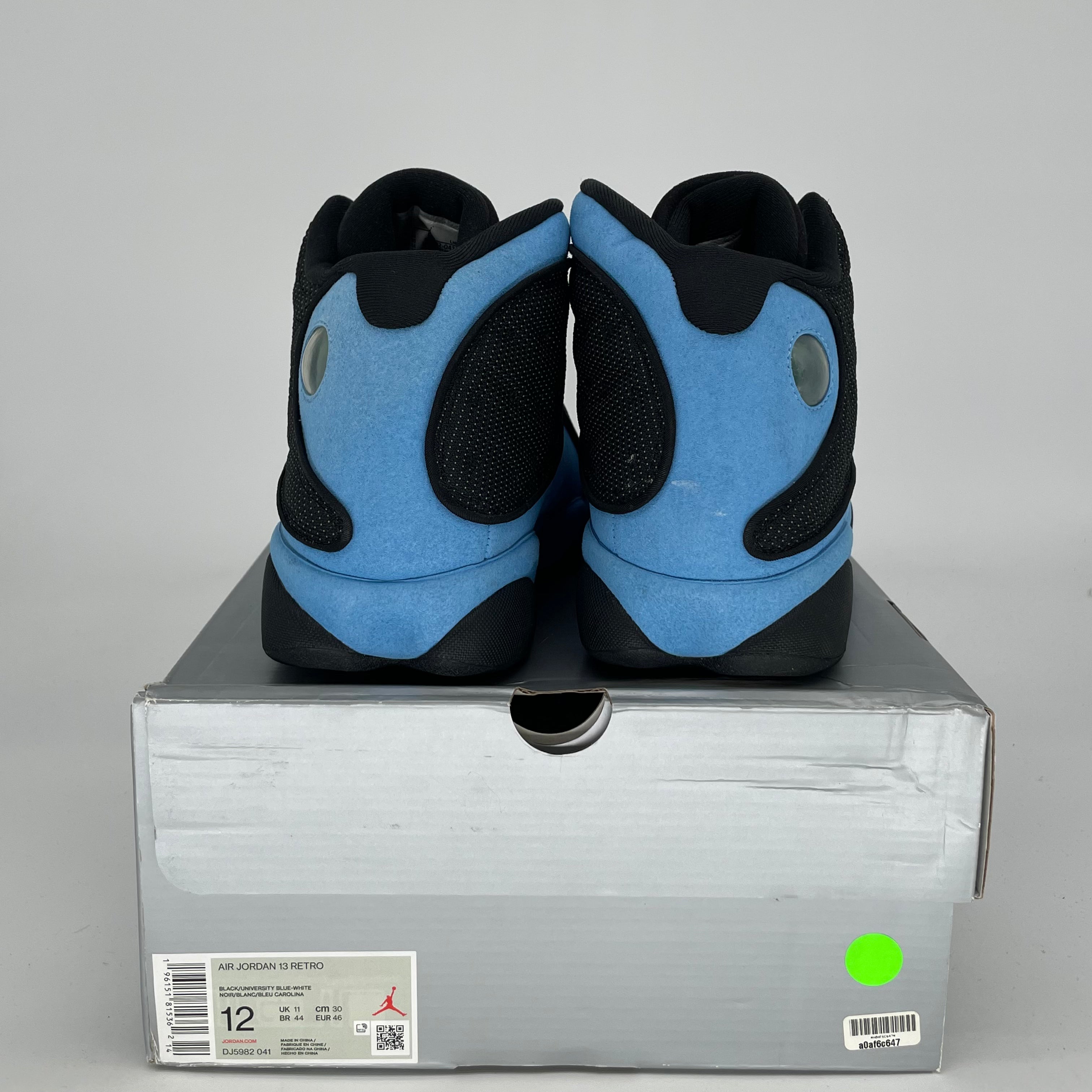 Original Air Jordan 13 Retro 'Black University Blue' Men's Basketball Shoes - Size 12 (DJ5982-041) - Perfect for Streetwear, Sneaker Collecting & Basketball Games