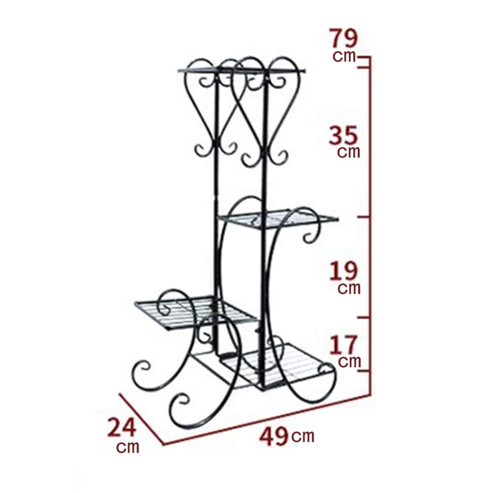 DOITOOL Metal Flower Stand - 3-Tier Plant Display Shelf for Indoor/Outdoor Use - Perfect for Home, Garden, Office Decor & Plant Organization