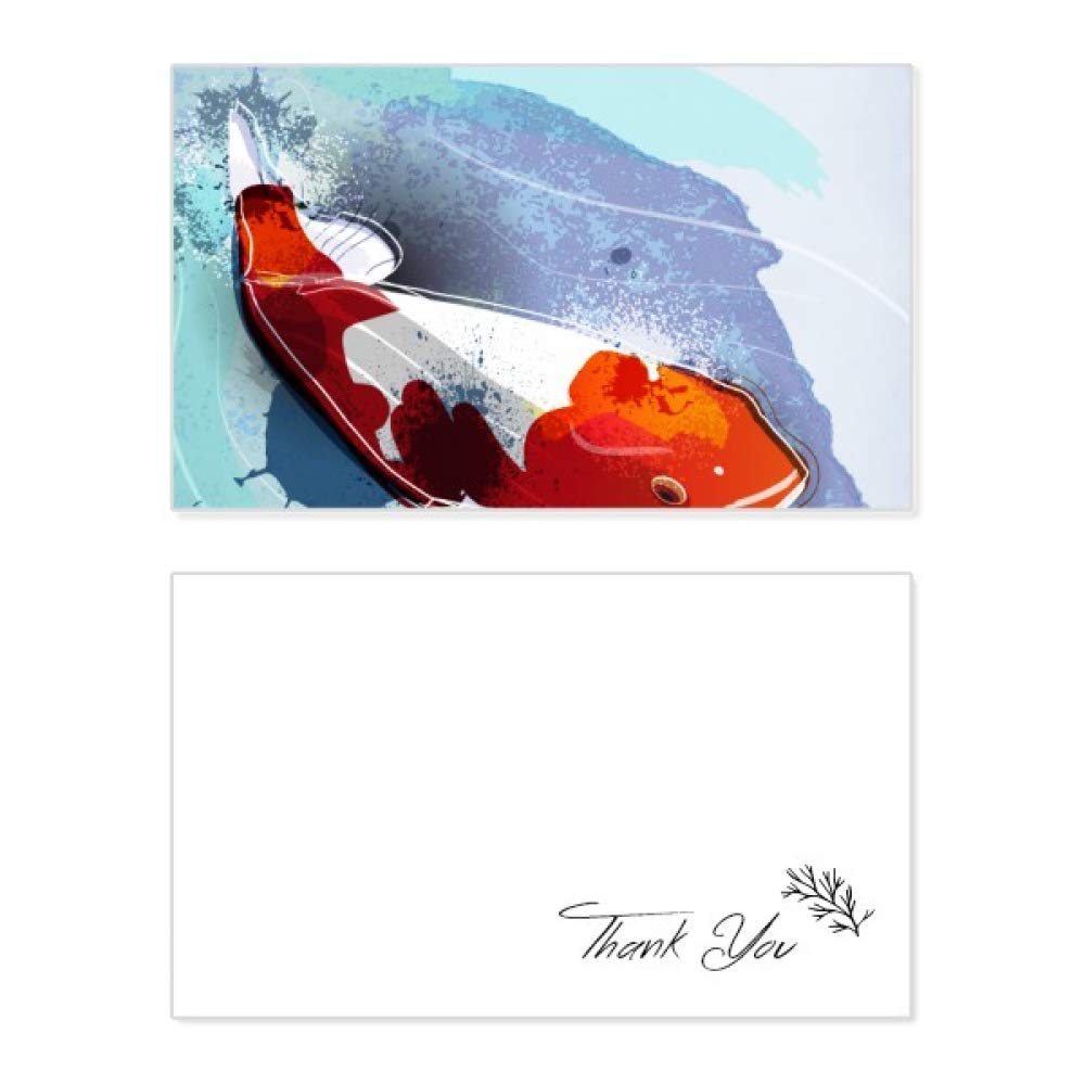 Japanese Koi Fish Watercolor Thank You Card - Elegant Birthday, Wedding & Appreciation Greeting Cards for Special Occasions | Perfect for Anniversaries, Graduations & Heartfelt Gifts