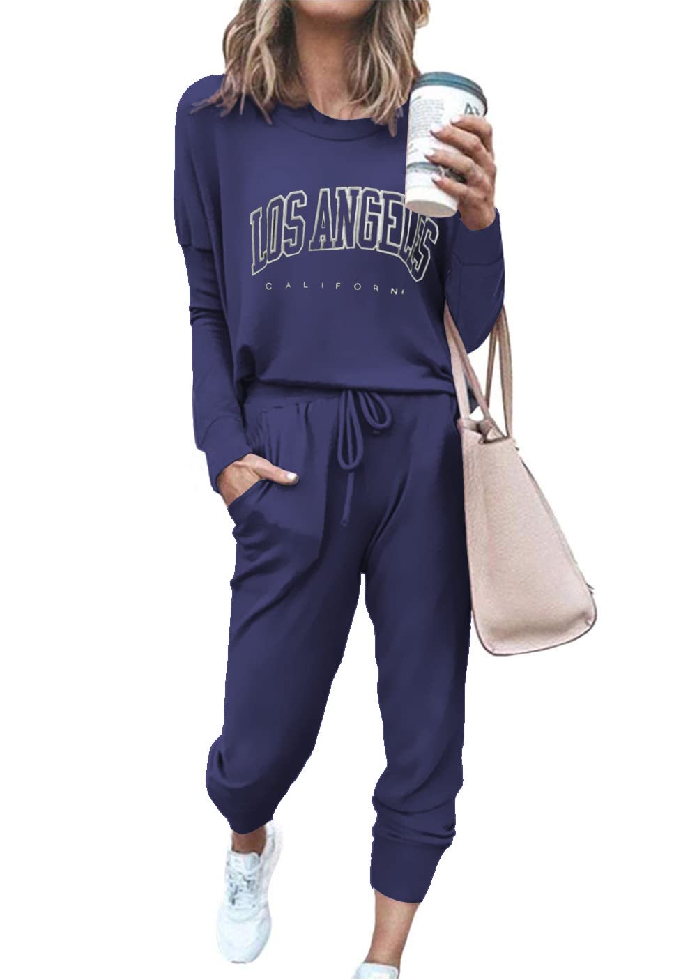 ETCYY Women's Lounge Sets - Soft Sweatsuits Two Piece Outfit with Long Sleeve Top & Pants for Yoga, Workout, Athletic Wear & Casual Home Comfort