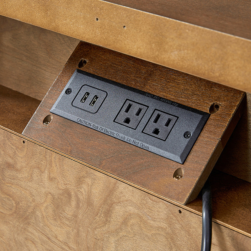 Galatea 3-Drawer Nightstand with USB Charging Ports & Power Outlets - Modern Bedside Table with Storage for Bedroom, Living Room or Office