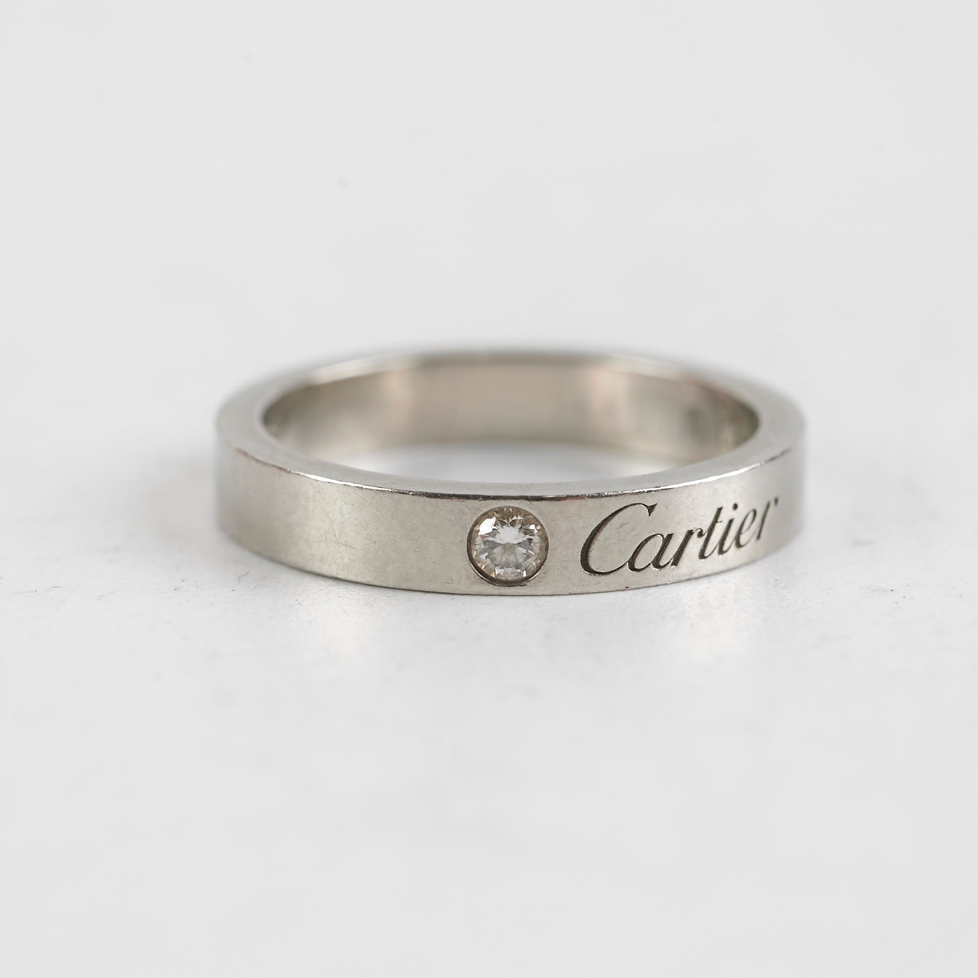 Cartier Platinum Diamond Ring - Size 48 (US 4.75) | Luxury Wedding Band & Engagement Ring for Women | Perfect for Proposals, Anniversaries & Special Occasions