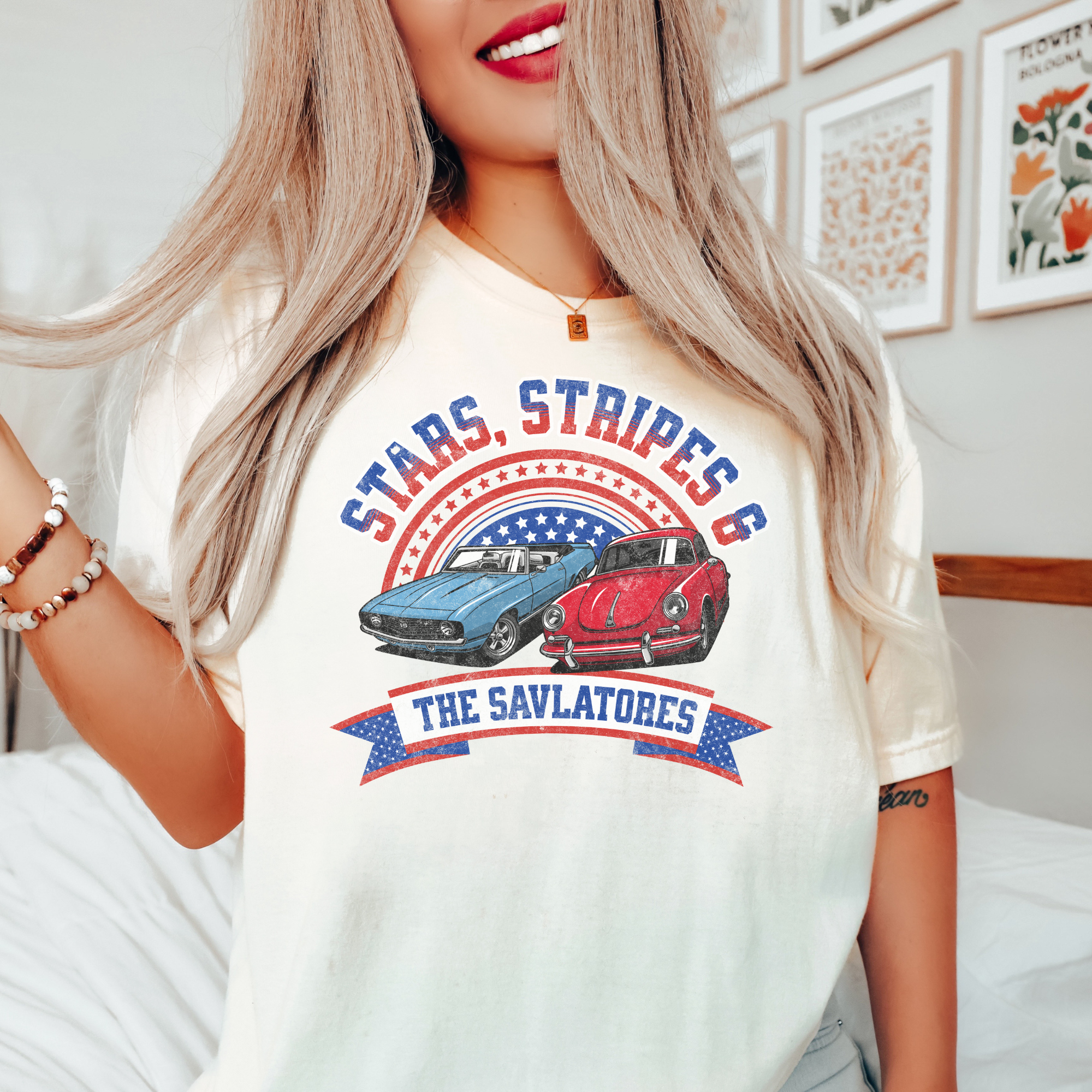 Stars, Stripes & The Salvatores - Patriotic American Flag T-Shirt for Men & Women | Perfect for 4th of July, Memorial Day & Veterans Day Celebrations