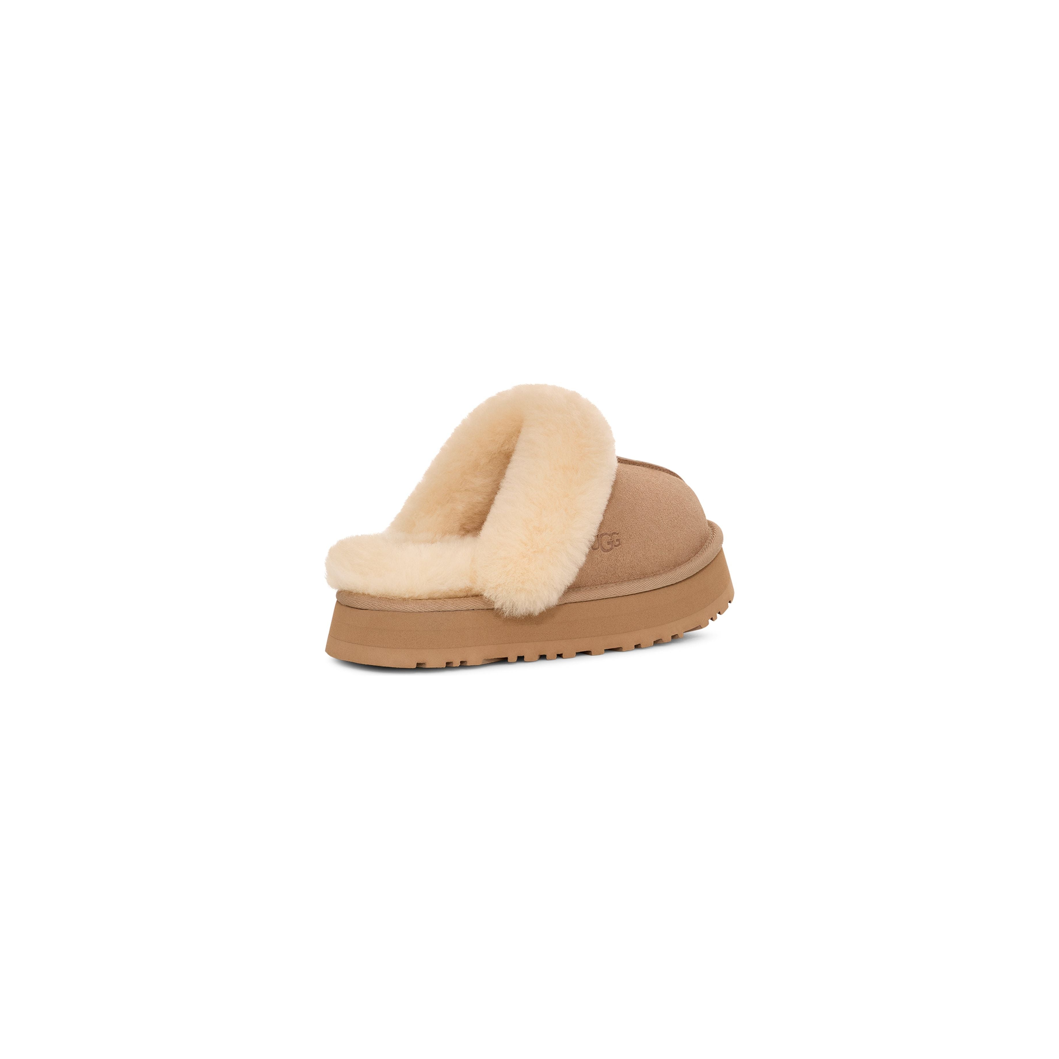 UGG Women's Disquette Platform Boots in Sand - Cozy Winter Ankle Booties for Casual Outfits & Cold Weather Fashion