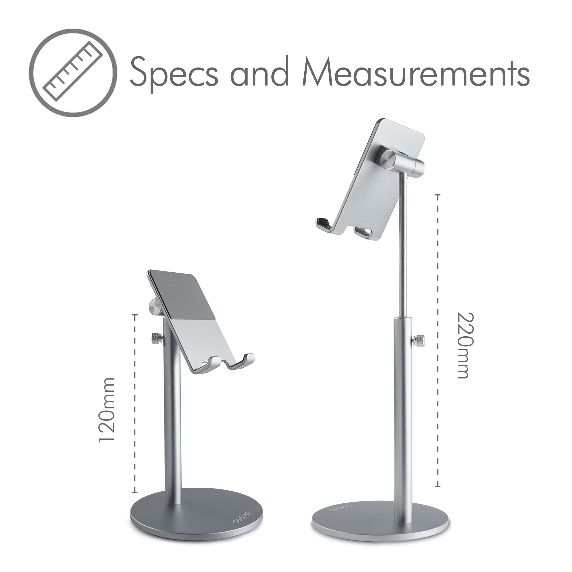 Adjustable Phone Stand for Smartphone & Tablet - Multi-Angle Rotatable Holder, Desk Mount for Office, Home, Reading & Watching Videos | Universal Phone & Tablet Stand for Men and Women