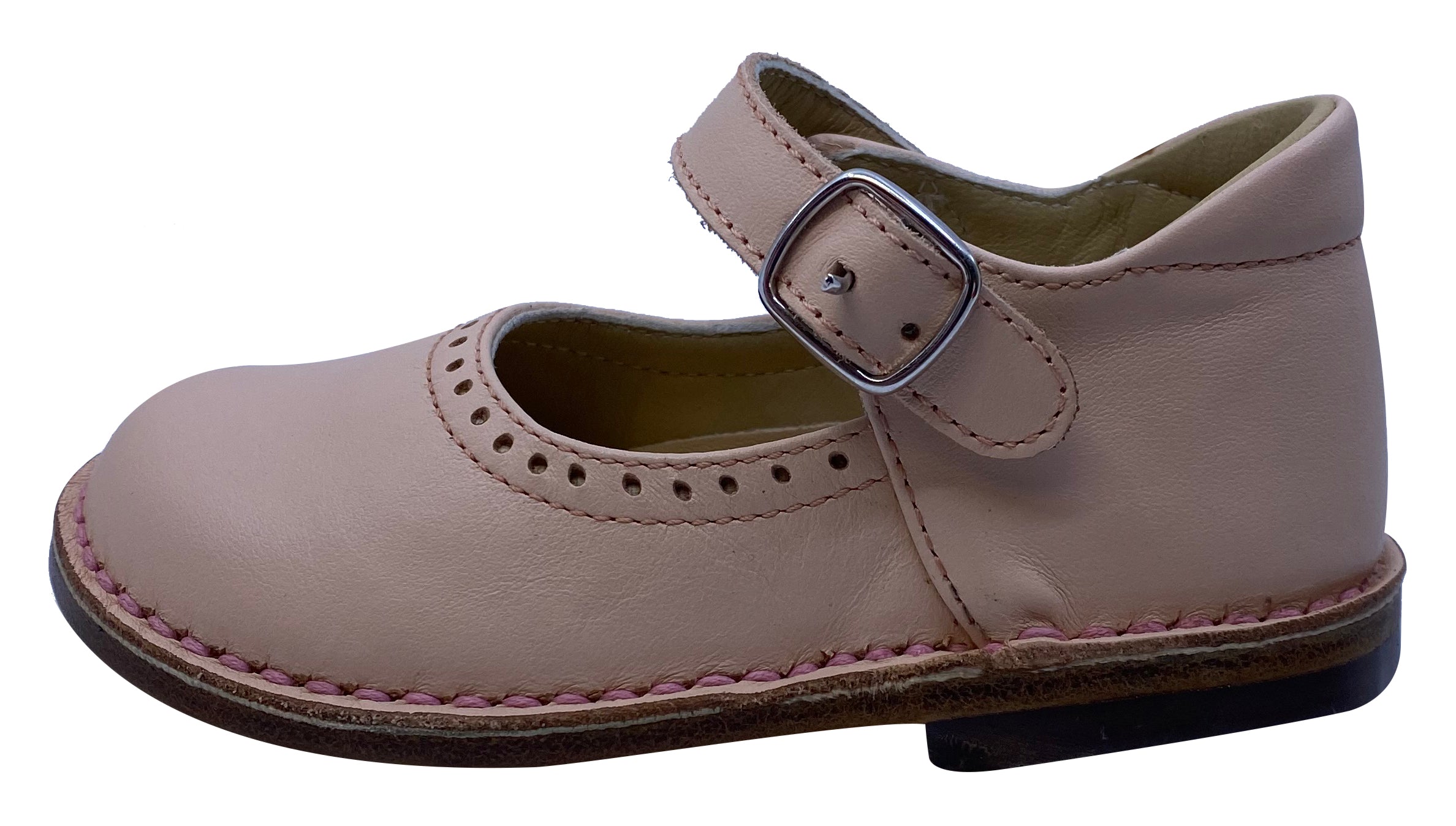 **Eureka Girl's Ariel Handcrafted Leather Mary Jane Shoes – Light Pink (Cipria) – Comfortable & Stylish for School, Parties & Special Occasions**