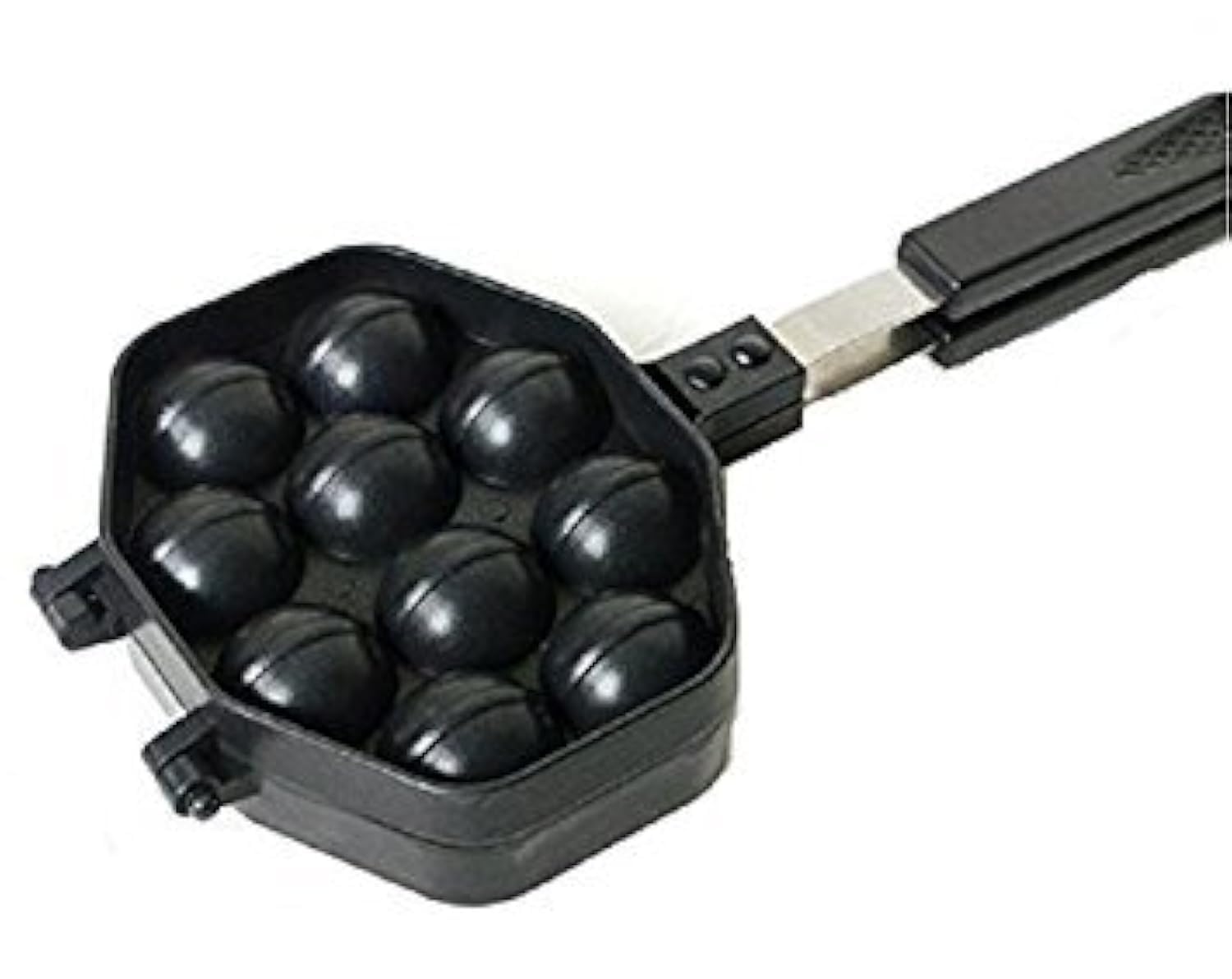 Nonstick Cast Aluminum Takoyaki Pan - Japanese Octopus Ball Maker for Perfect Snacks, Party Appetizers & Home Cooking