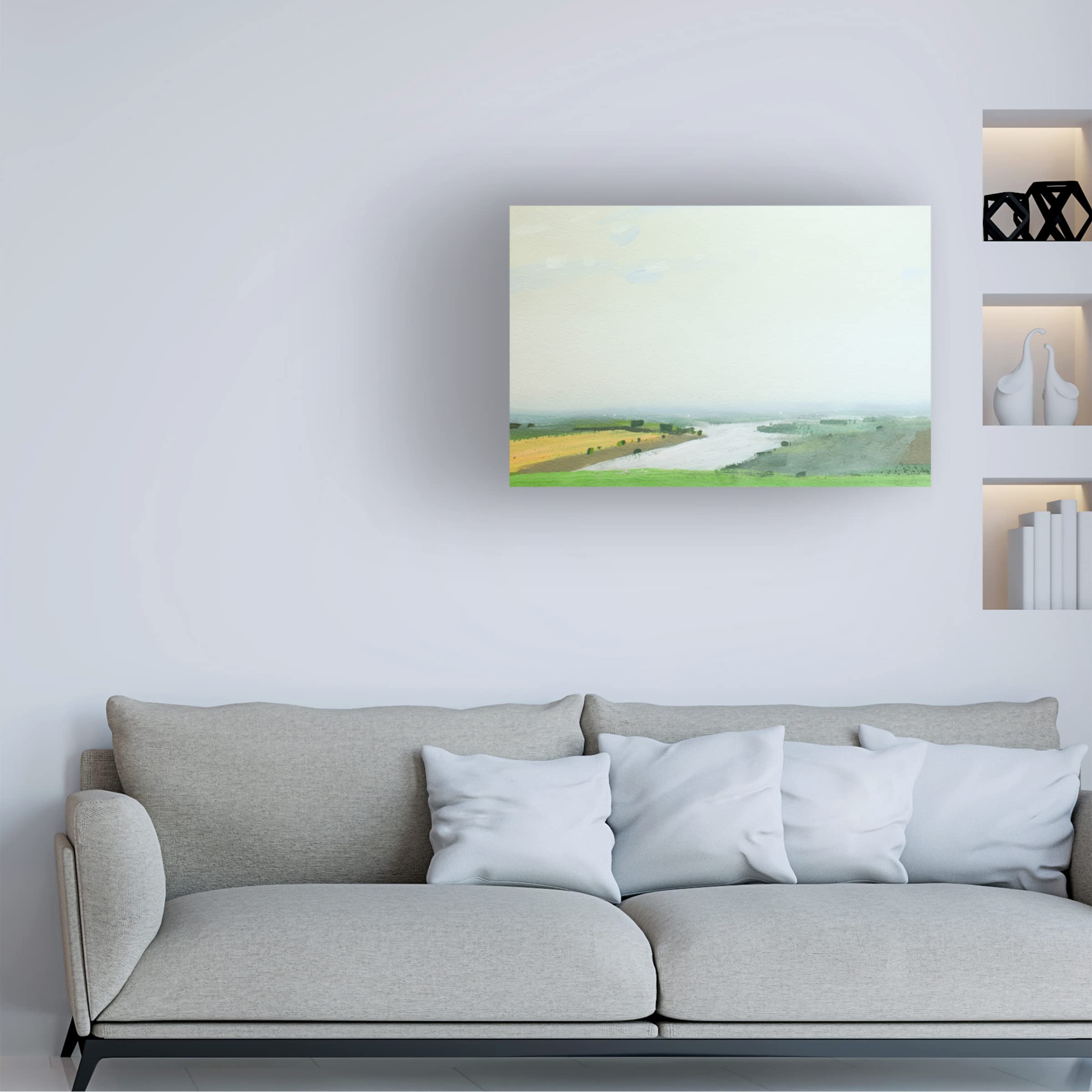Trademark Fine Art 'Vodobud' Canvas Wall Art Painting by Igor Nekraha - Modern Home Decor for Living Room, Bedroom & Office