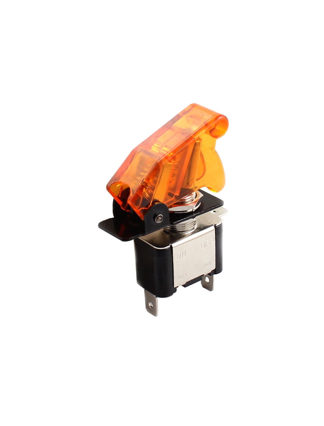 uxcell SPST On/Off 2 Position Toggle Switch - 12V DC 20A Orange Light for Automotive, Marine, and Industrial Applications