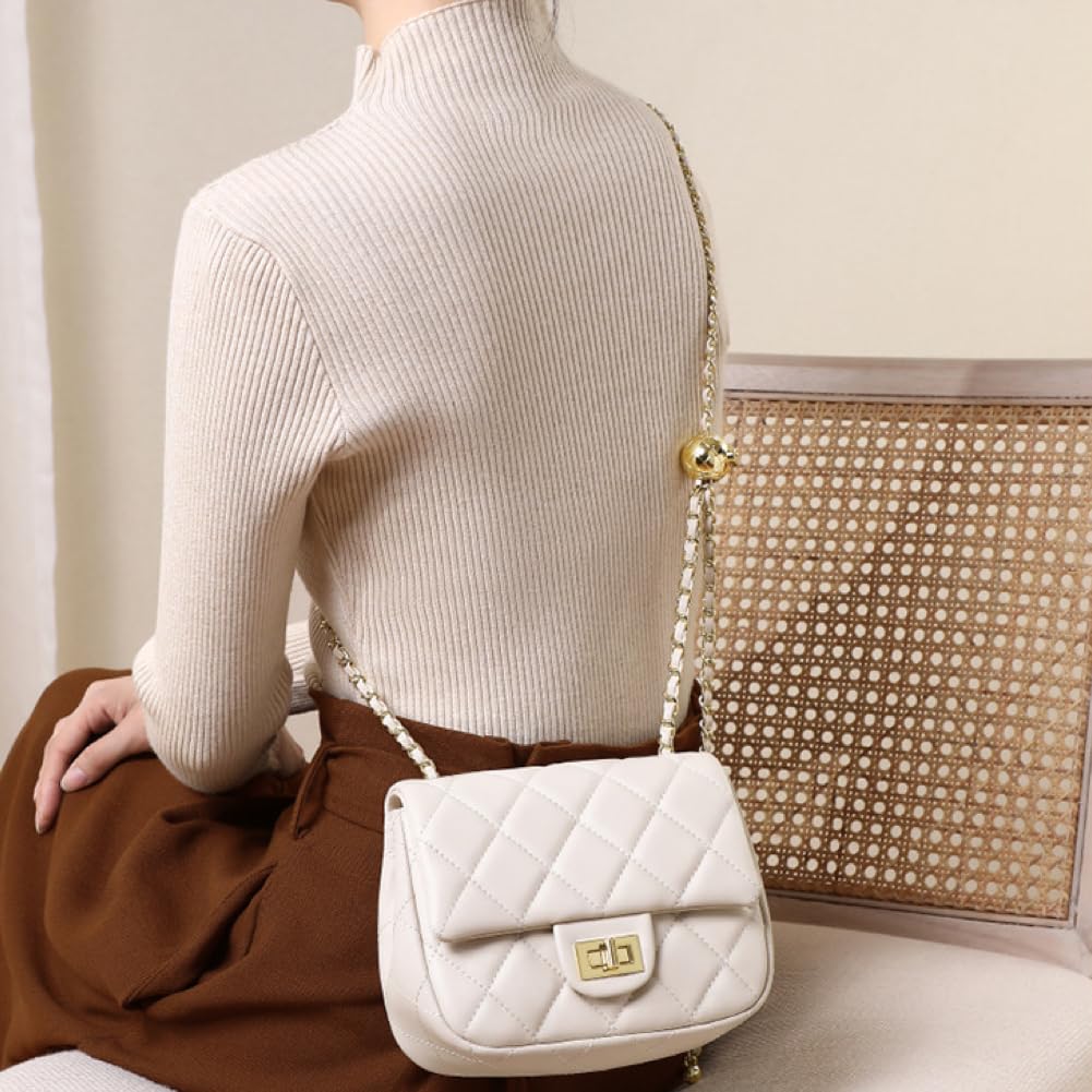 Luxury Designer Handbags for Women - Genuine Leather Quilted Clutch Purse & Crossbody Bag | Perfect for Parties, Weddings & Evening Events