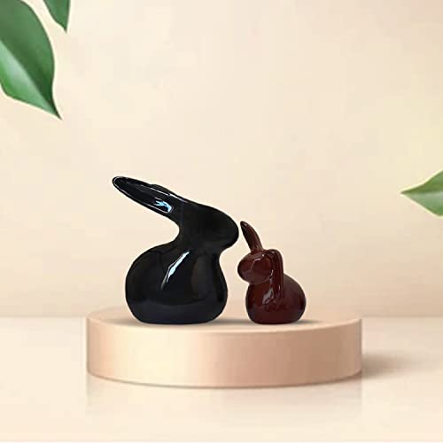 Rabbit Couple - Black and Brown