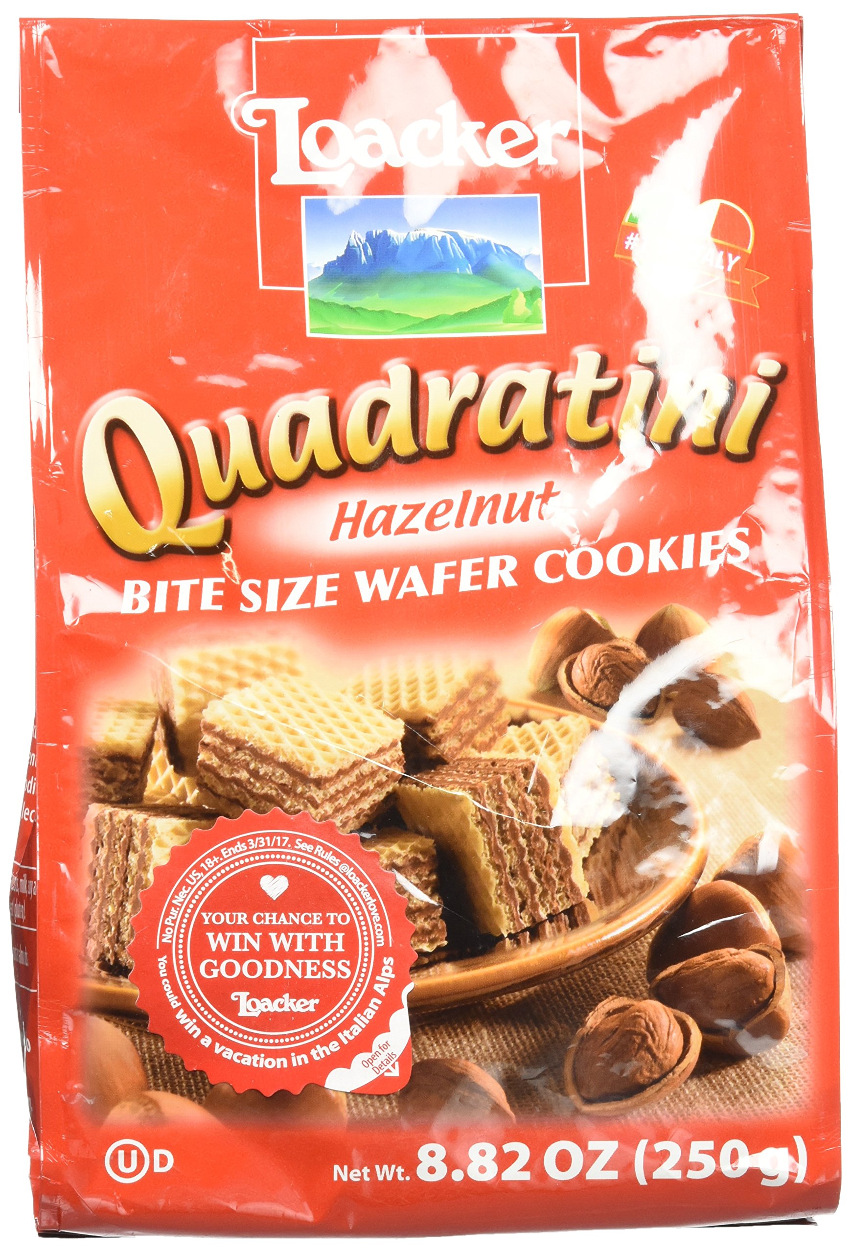 Loacker Hazelnut Wafer Cookies 8.82oz - Perfect for Snacking & Gifts