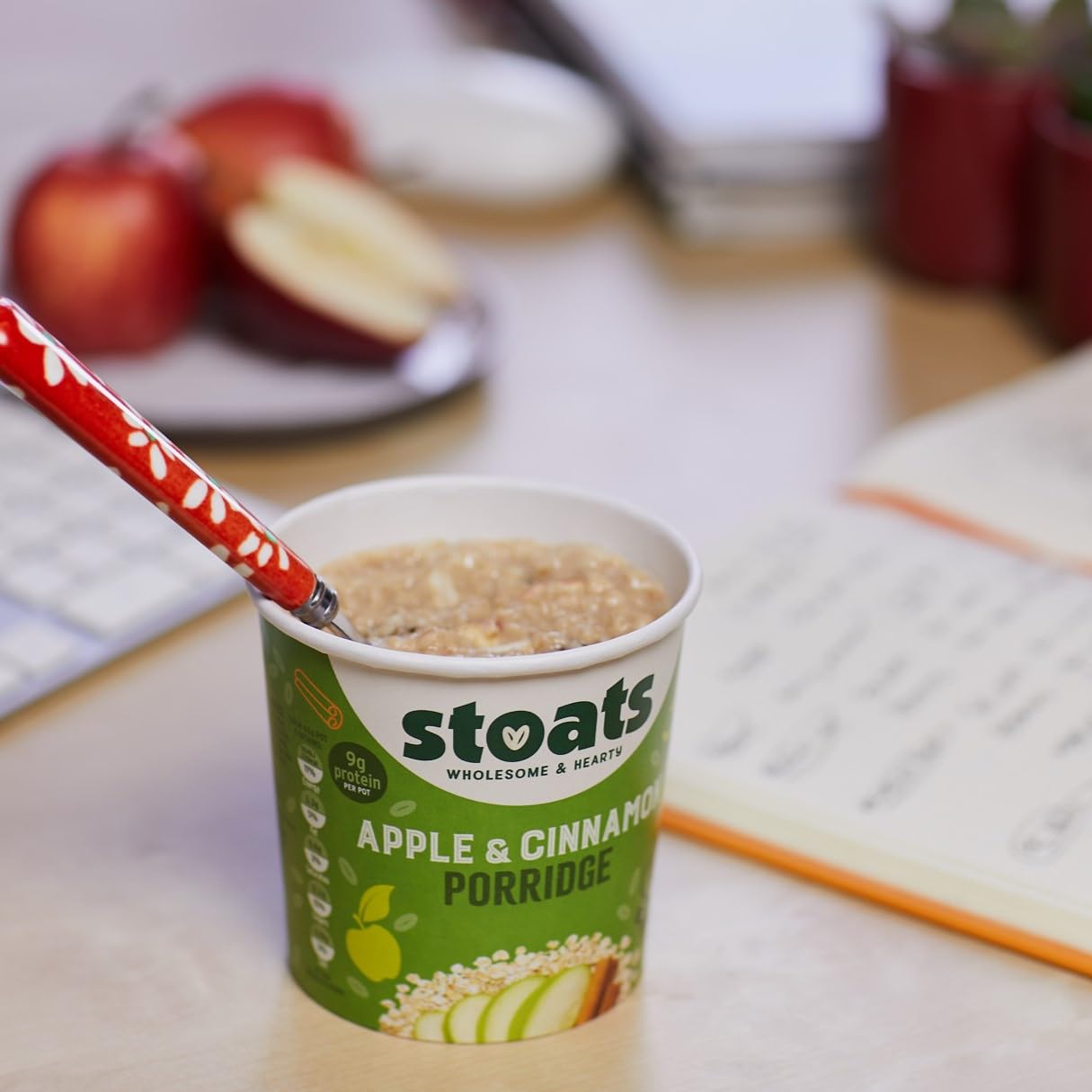Stoats Quick Pot Classic Scottish Porridge 60g - Instant Oatmeal Breakfast for Camping, Office & On-the-Go Snacks