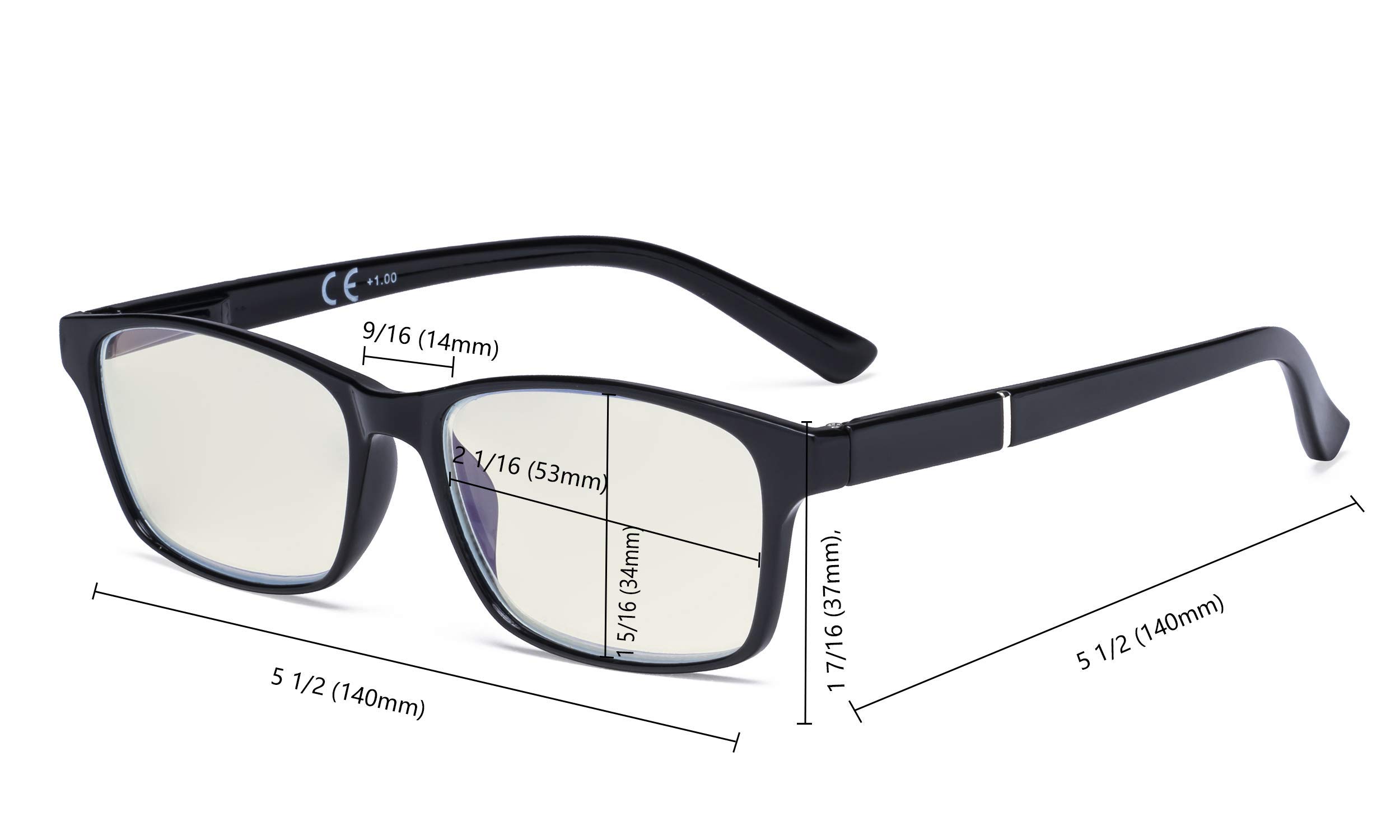 Blue Light Blocking Glasses for Women & Men - Anti UV & Screen Glare Computer Glasses for Digital Eye Strain Relief - Perfect for Office Work, Gaming & Nighttime Screen Use