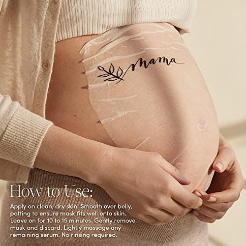Evereden Soothing Belly Mask for Pregnant Women - Pack of 4 Hydrating & Nourishing Pregnancy Skin Care Masks - Clean, Vegan Maternity Product for Stretch Marks & Dry Skin - Perfect for Prenatal Self-Care & Postpartum Recovery
