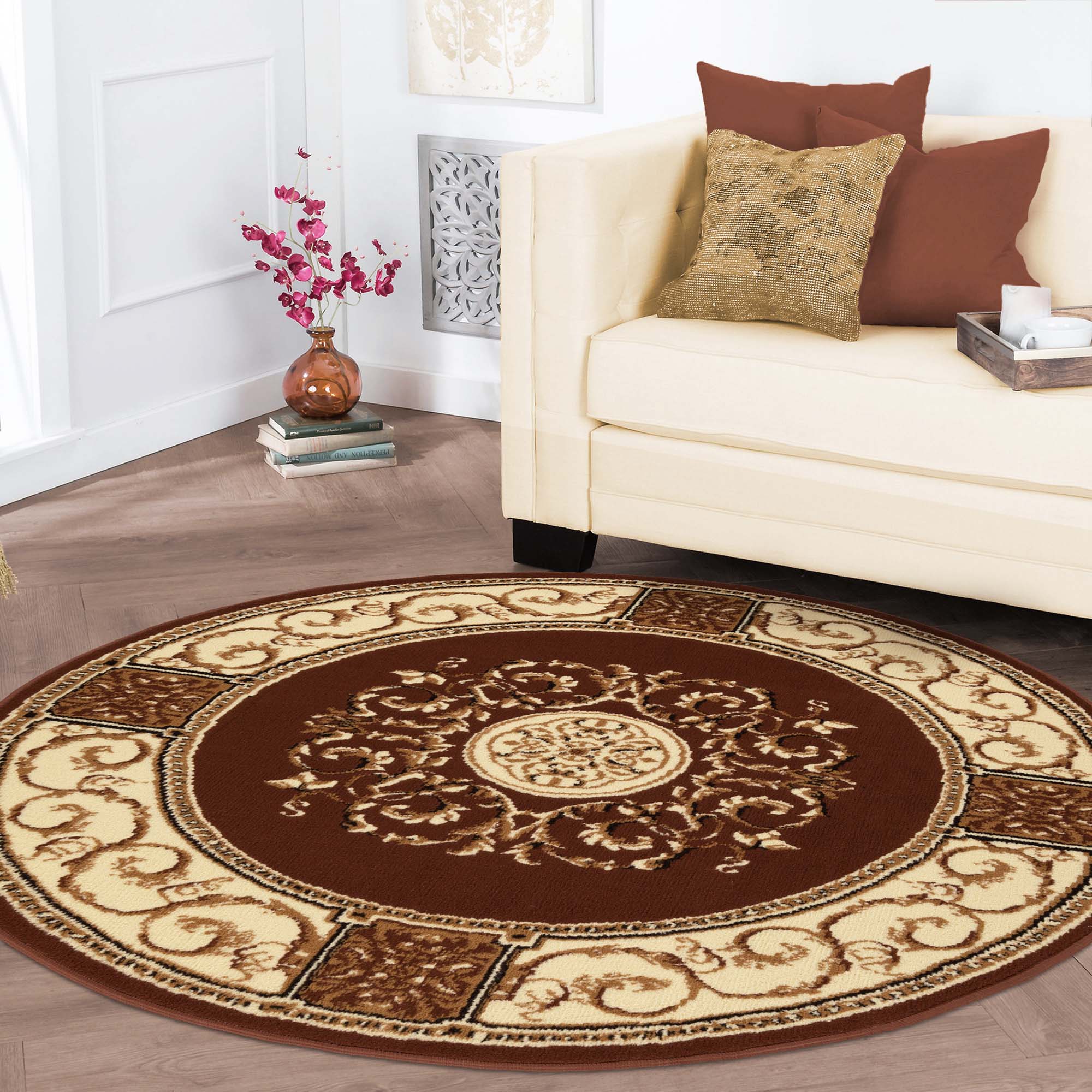 Large Medallion Modern Bohemian Indoor Area Rug or Runner - Perfect for Living Room, Bedroom, and Hallway Decor