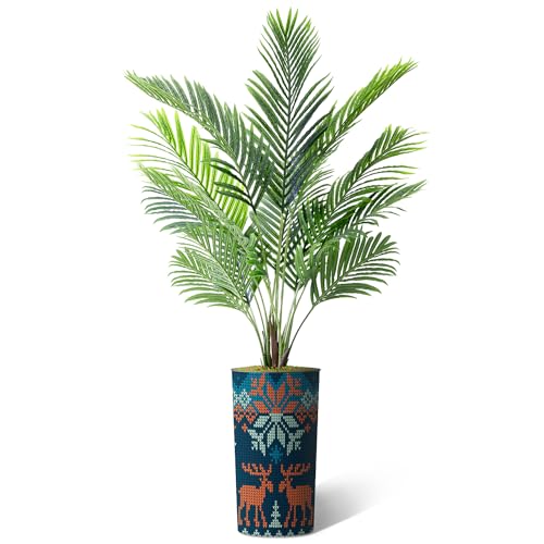 Modern Christmas Reindeer Pattern Planter