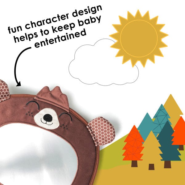 Diono Mirror Easy View Owl - Baby Car Seat Mirror for Safe Rear-Facing Monitoring | Perfect for Travel & Daily Commutes