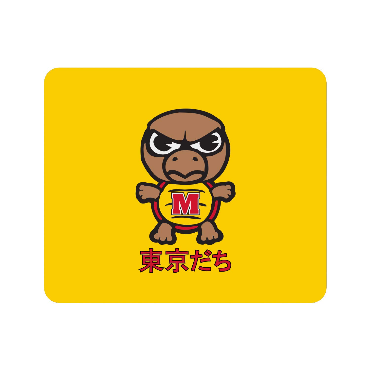 OTM Essentials University of Maryland Standard Fabric Mouse Pad - Non-Slip Desk Accessory for Office & Gaming - Classic Tokyodachi Design for Computers, Laptops & Workstations