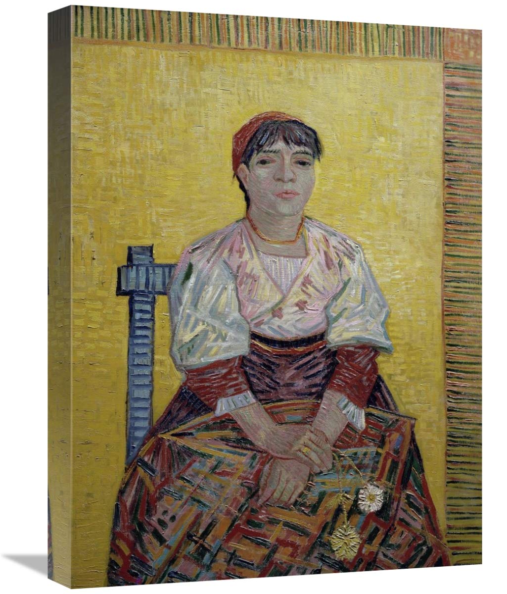 Vincent Van Gogh Italian Woman Canvas Wall Art Print - Gallery Wrap Giclee Reproduction - Perfect for Living Room, Bedroom & Office Decor
