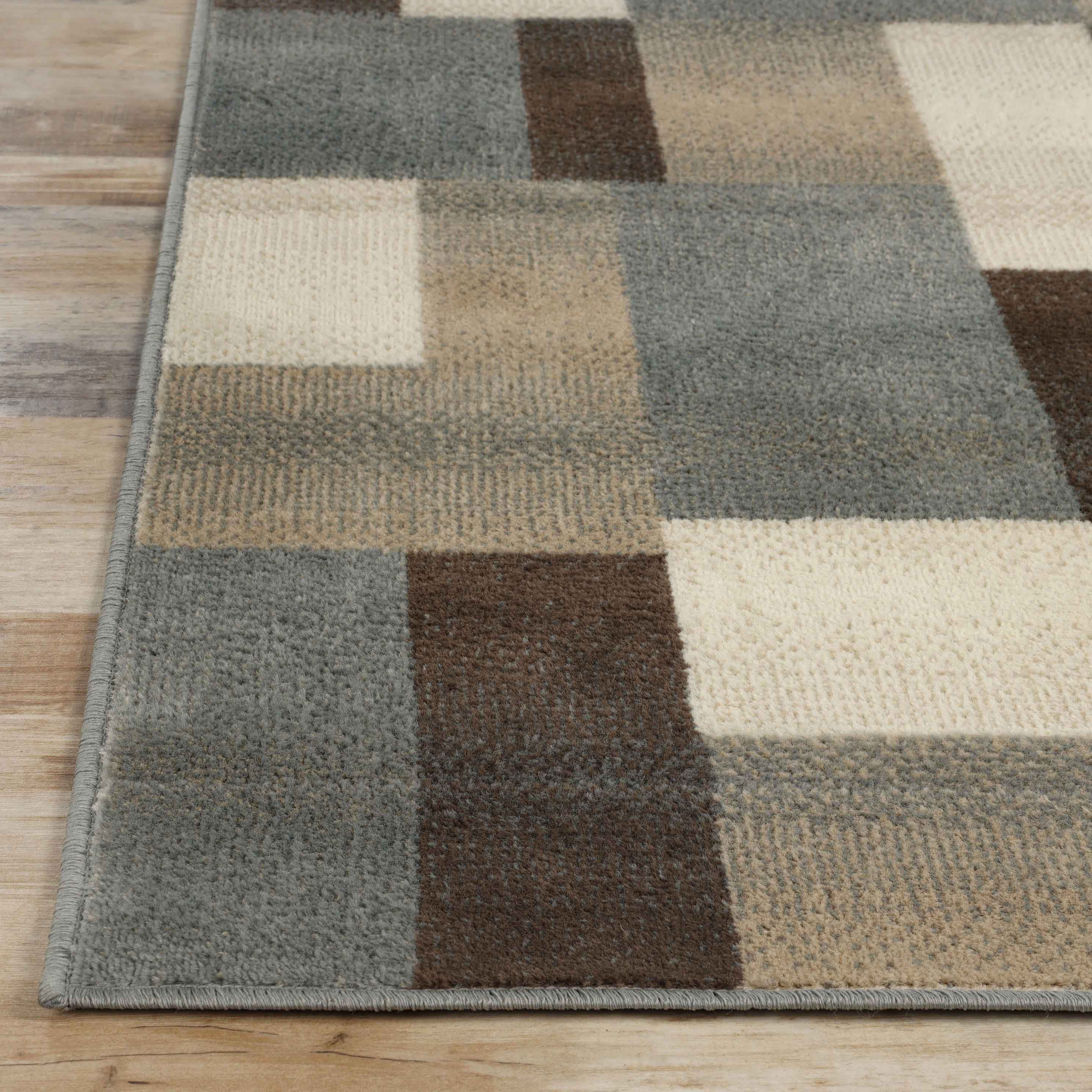 Clifton Modern Geometric Patchwork Area Rug or Runner Rug - Stylish Home Decor for Living Room, Bedroom & Office - Soft & Durable Floor Covering