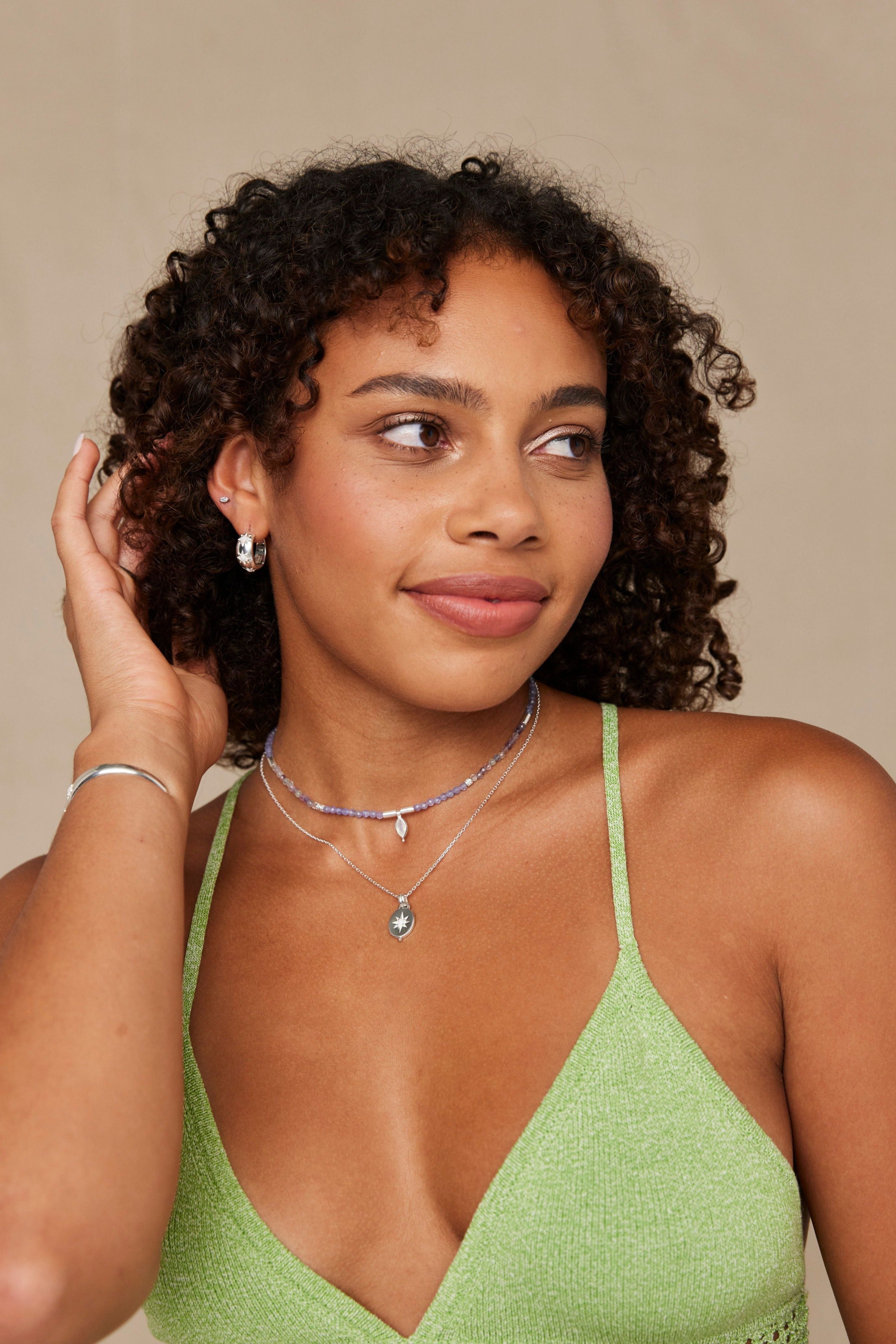 Alina Opal Silver Hoops Earrings for Women - Dainty Sterling Silver Opal Stud Earrings - Perfect for Everyday Wear, Gift Giving & Special Occasions