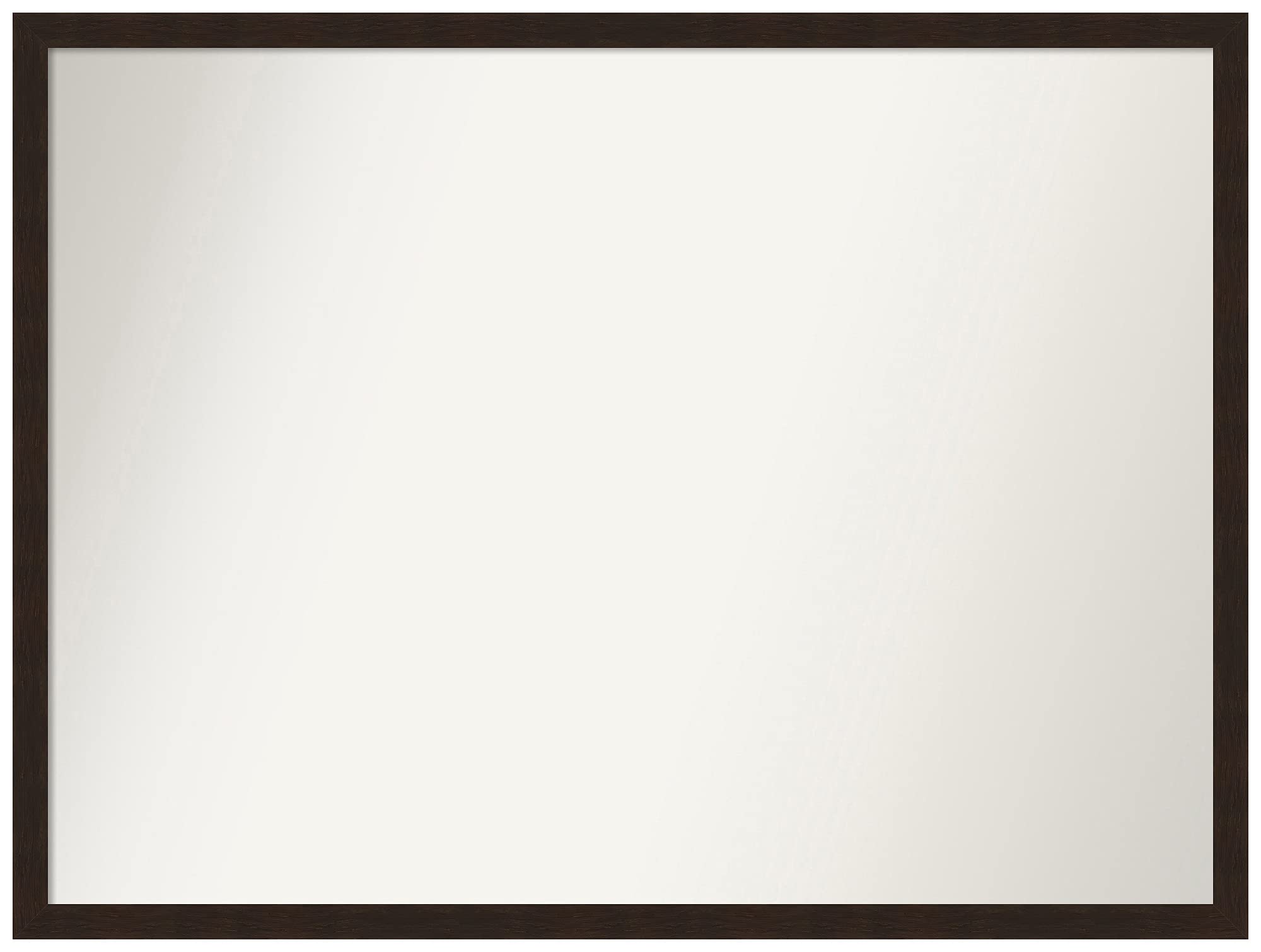 Amanti Art Non-Beveled Custom Wall Mirror 21x28 Inches - Carlisle Espresso Narrow Frame - Bathroom & Living Room Decor - Custom Sizes Available - Brown Wooden Frame Mirror for Home & Office