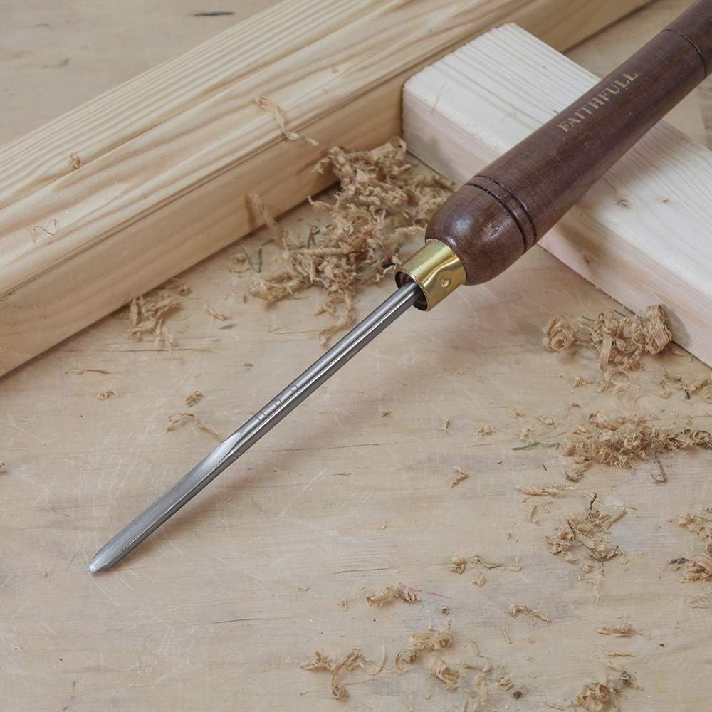 Faithfull Premium HSS Turning Chisel Set - 8-Piece Woodworking Tools in Wooden Gift Box for Hardwood & Softwood | Ideal for Woodturning, Furniture Making & DIY Projects