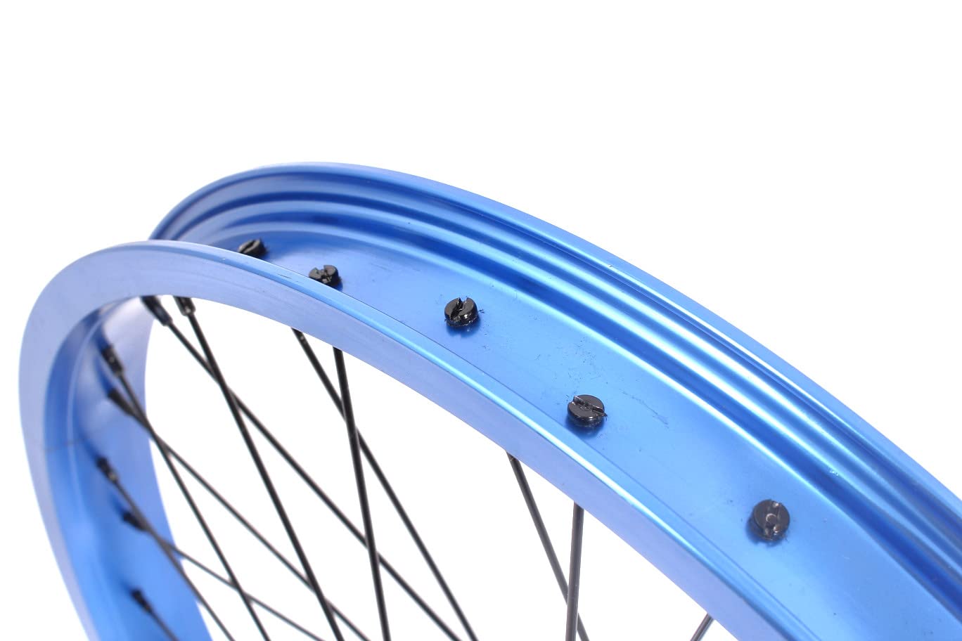 KHE BMX Rear Wheel 20 Inch 7005 Aluminum 36H 14mm Blue Anodized 16T Sprocket - Durable Bike Wheel for BMX Racing, Stunt Riding & Urban Cycling