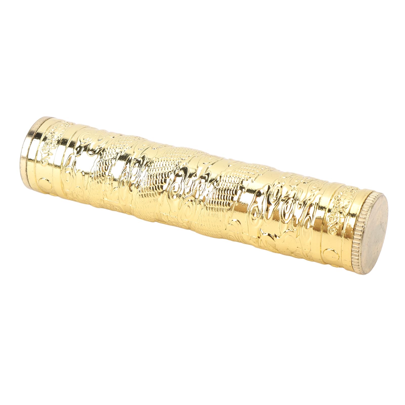 ASixxSix Lightweight Portable Metal Tube Container - Airtight & Waterproof Travel Storage for Snacks, Documents, Small Items | Durable Outdoor Organizer for Camping, Hiking, Beach Trips (Gold)
