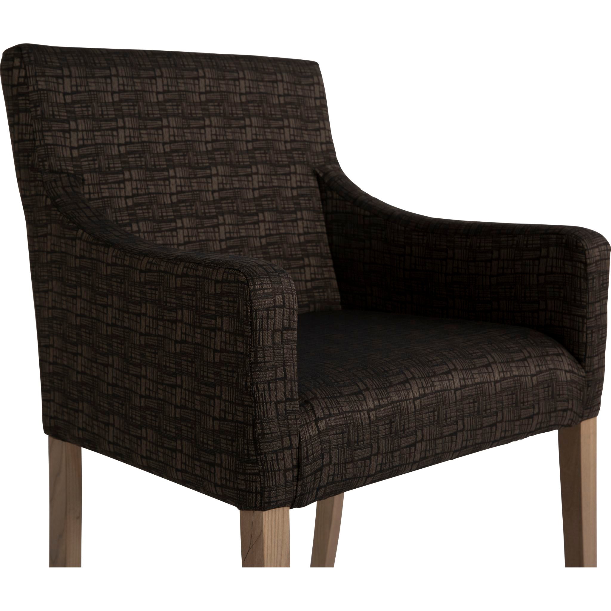 Annecy Parson Chair in Greige - Modern Upholstered Dining Chair with Wooden Legs (PT 7830 19 T131) - Perfect for Dining Room, Kitchen, Office or Living Room Decor