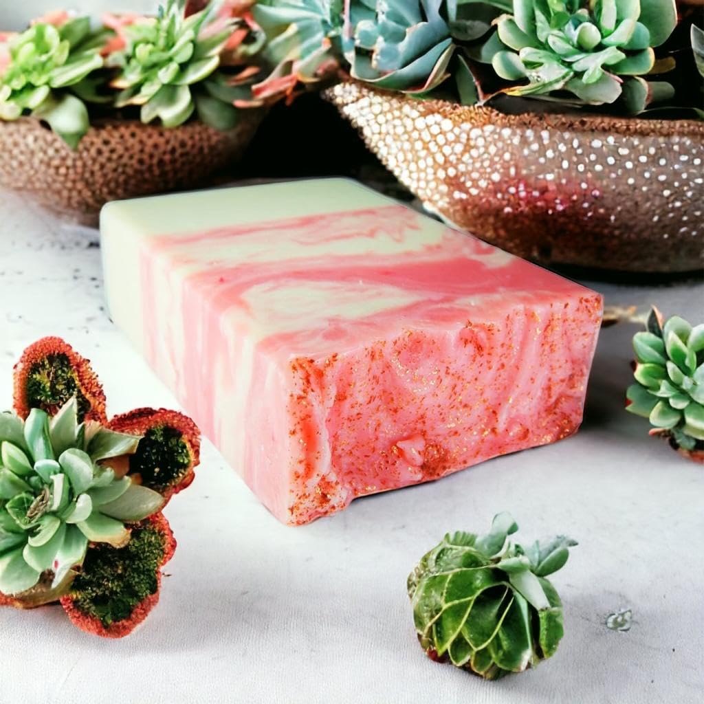 UKIYO Natural Handmade Vegan Soap Bar (120g) with Rose Water for Clear & Glowing Skin - Gentle Cleansing for Face & Body, Perfect for Daily Use & Sensitive Skin Care