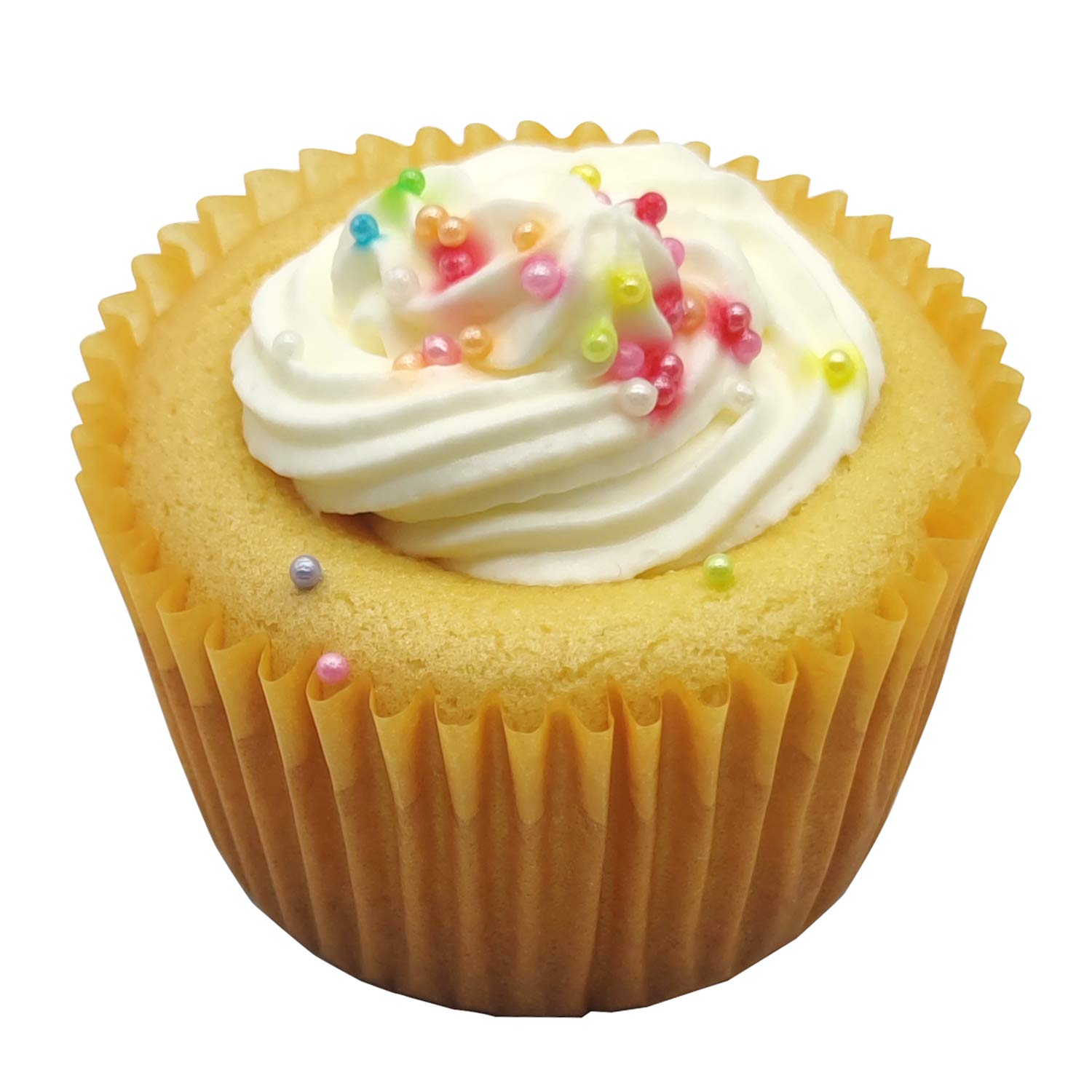 Premium Orange Greaseproof Cupcake Liners - Standard Size Muffin Baking Paper Cups (100 Count) - Perfect for Home Baking, Party Treats & Professional Bakeries