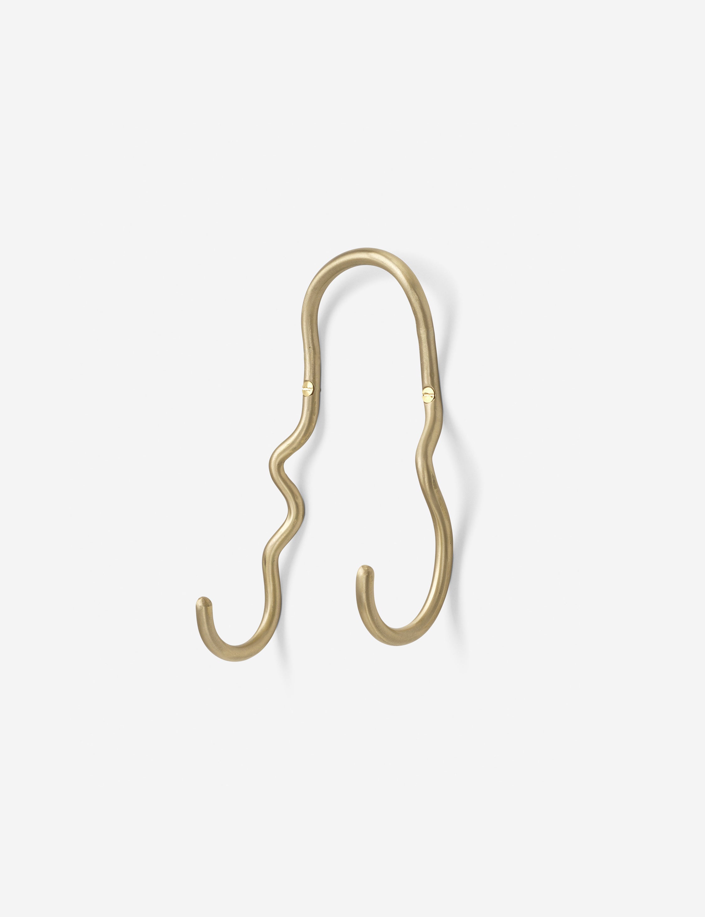 Ferm Living Curvature Double Wall Hook - Modern Minimalist Hooks for Hanging Coats, Hats & Keys - Perfect for Entryway, Bathroom & Bedroom Organization